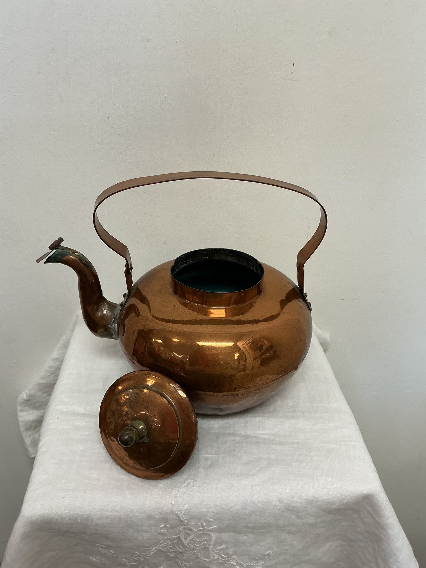 Antique Copper Tea Kettle