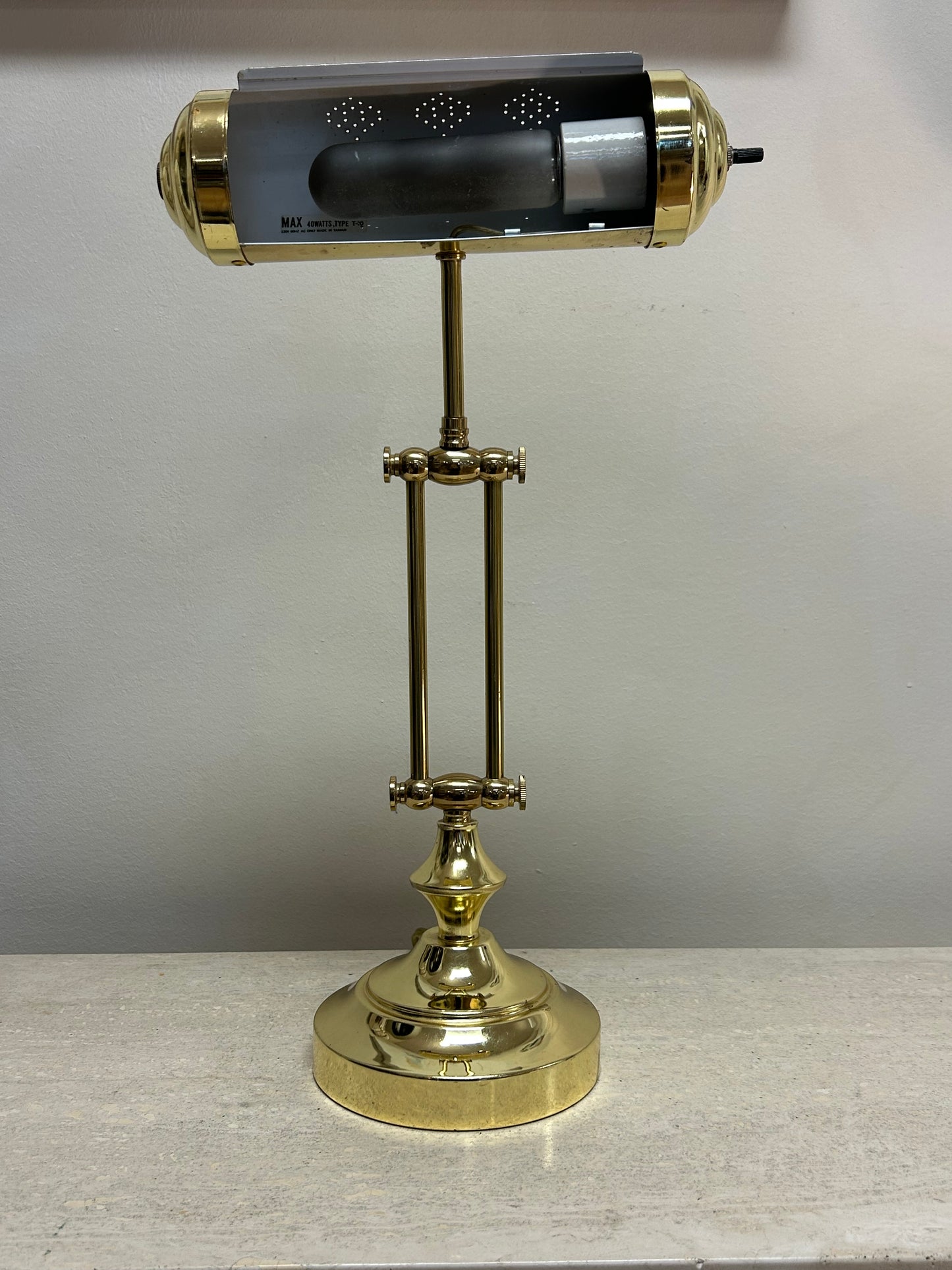 Vintage Brass Adjustable Desk Lamp