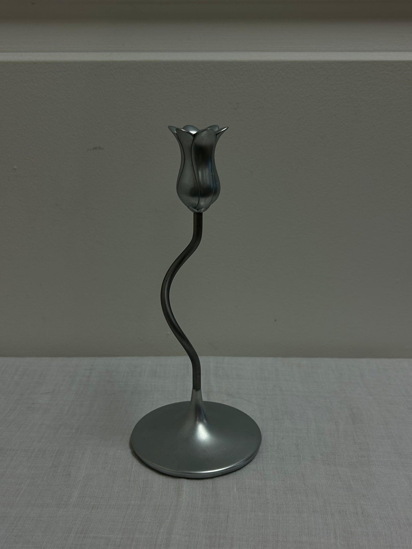 Vintage Partylite Brushed Silver Tulip Candle Holder