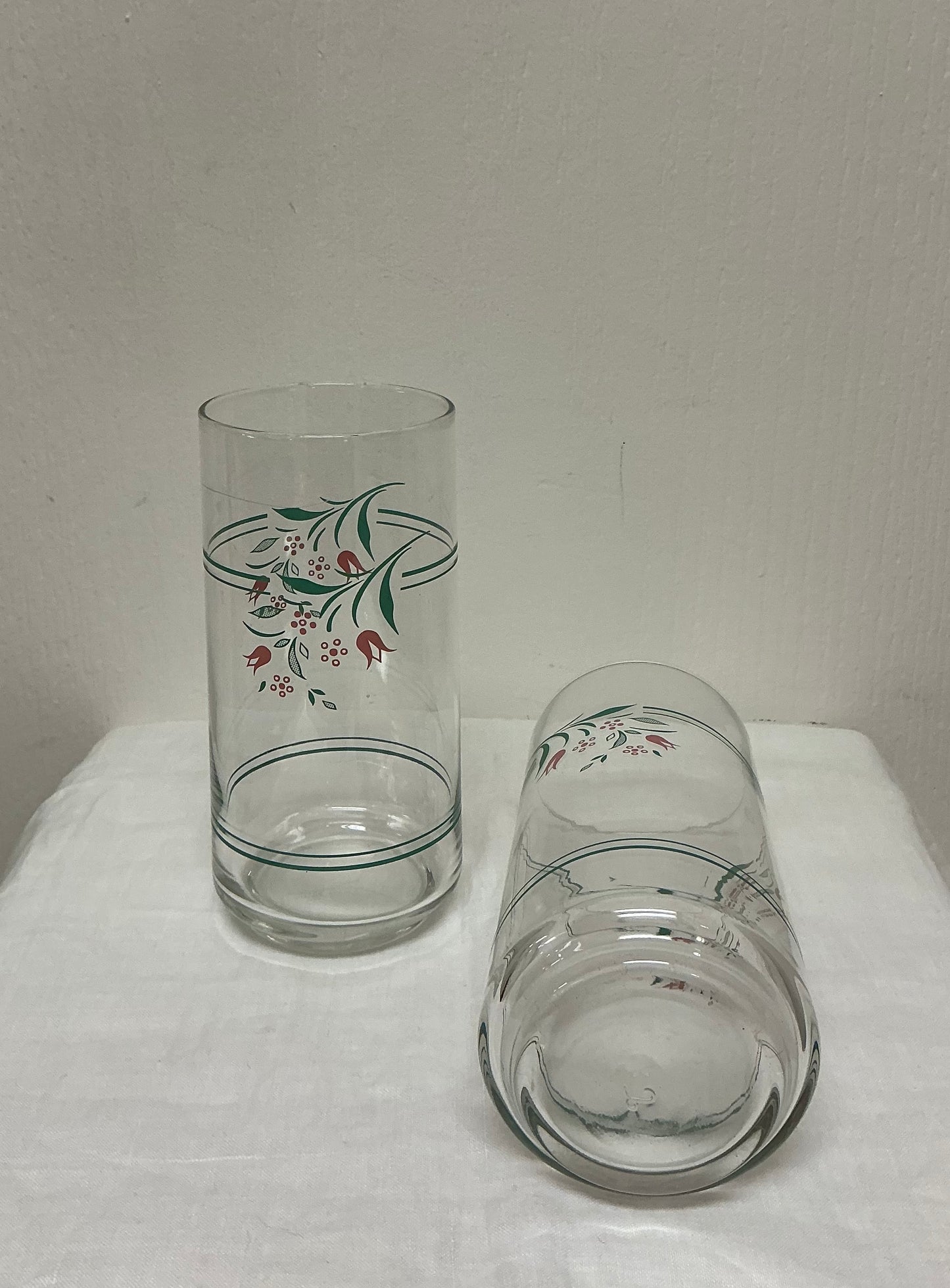Vintage Libbey Floral Pink Tulips Highball Glasses – Set of 4