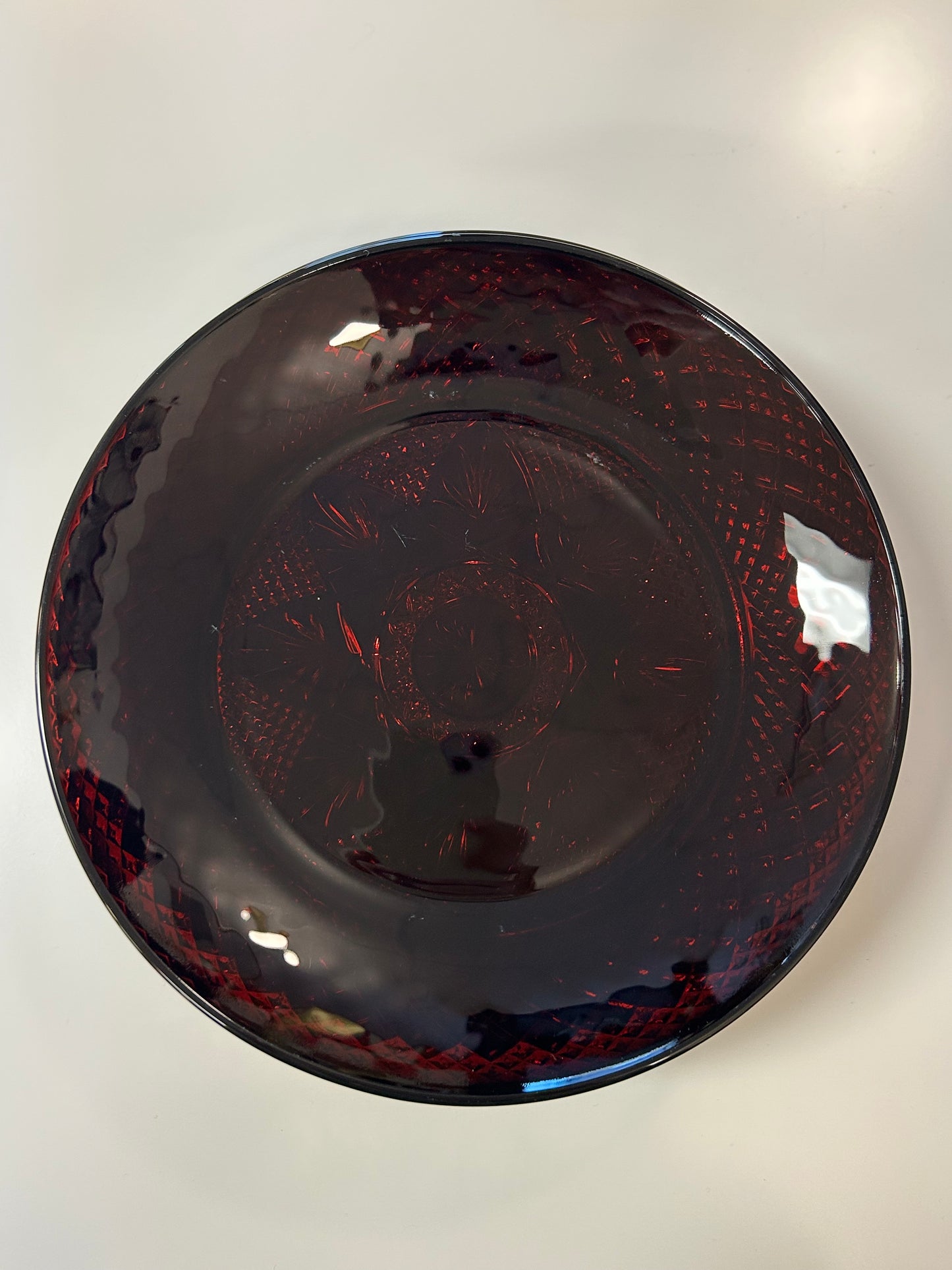 Rare Vintage Find Red Luminarc Plates