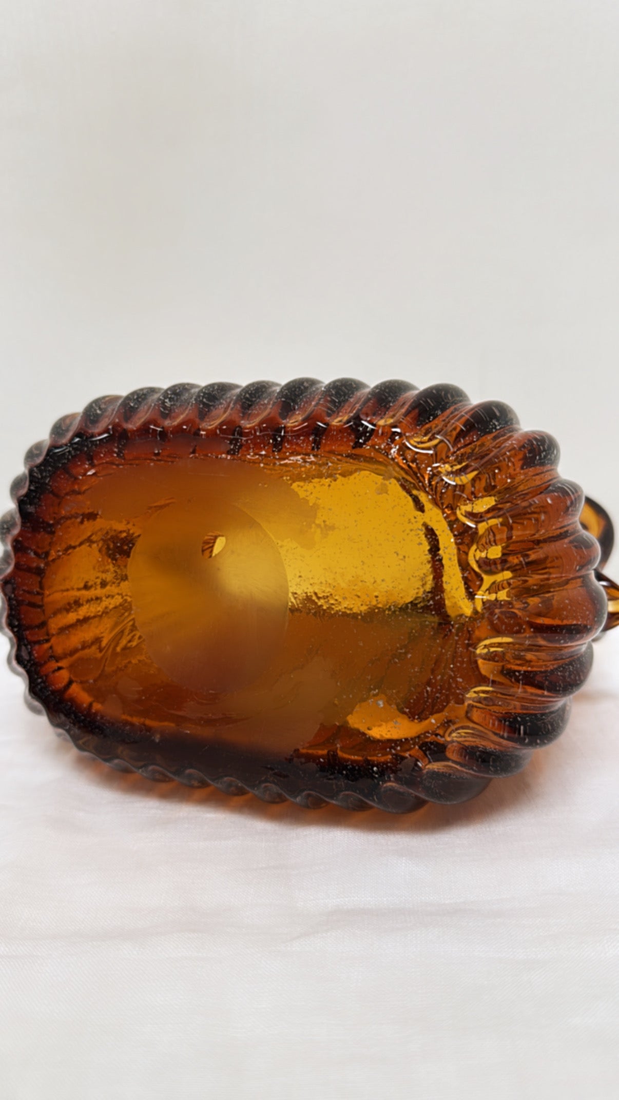 Amber Art Glass Purse