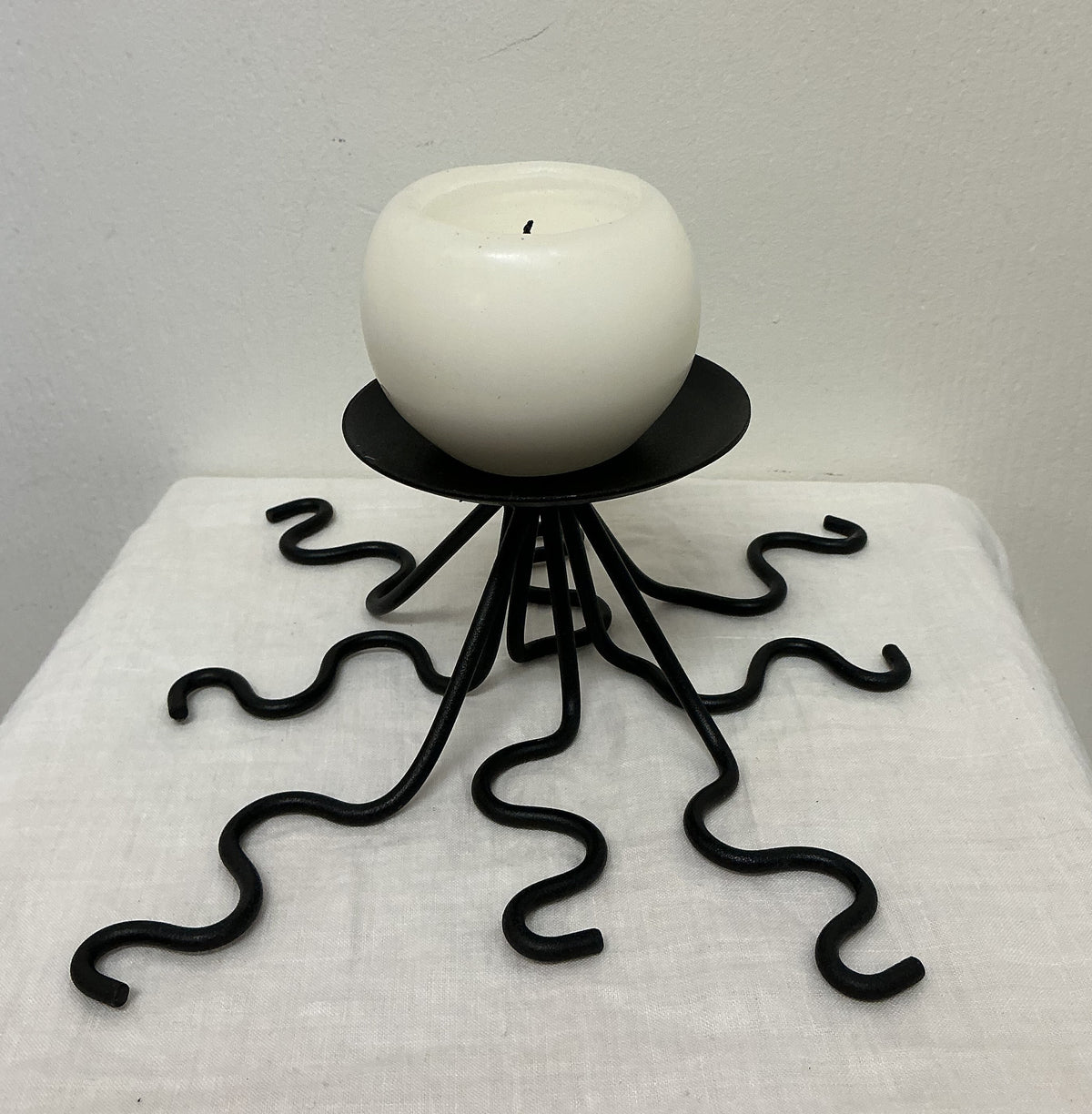 Black Iron Candle Holder