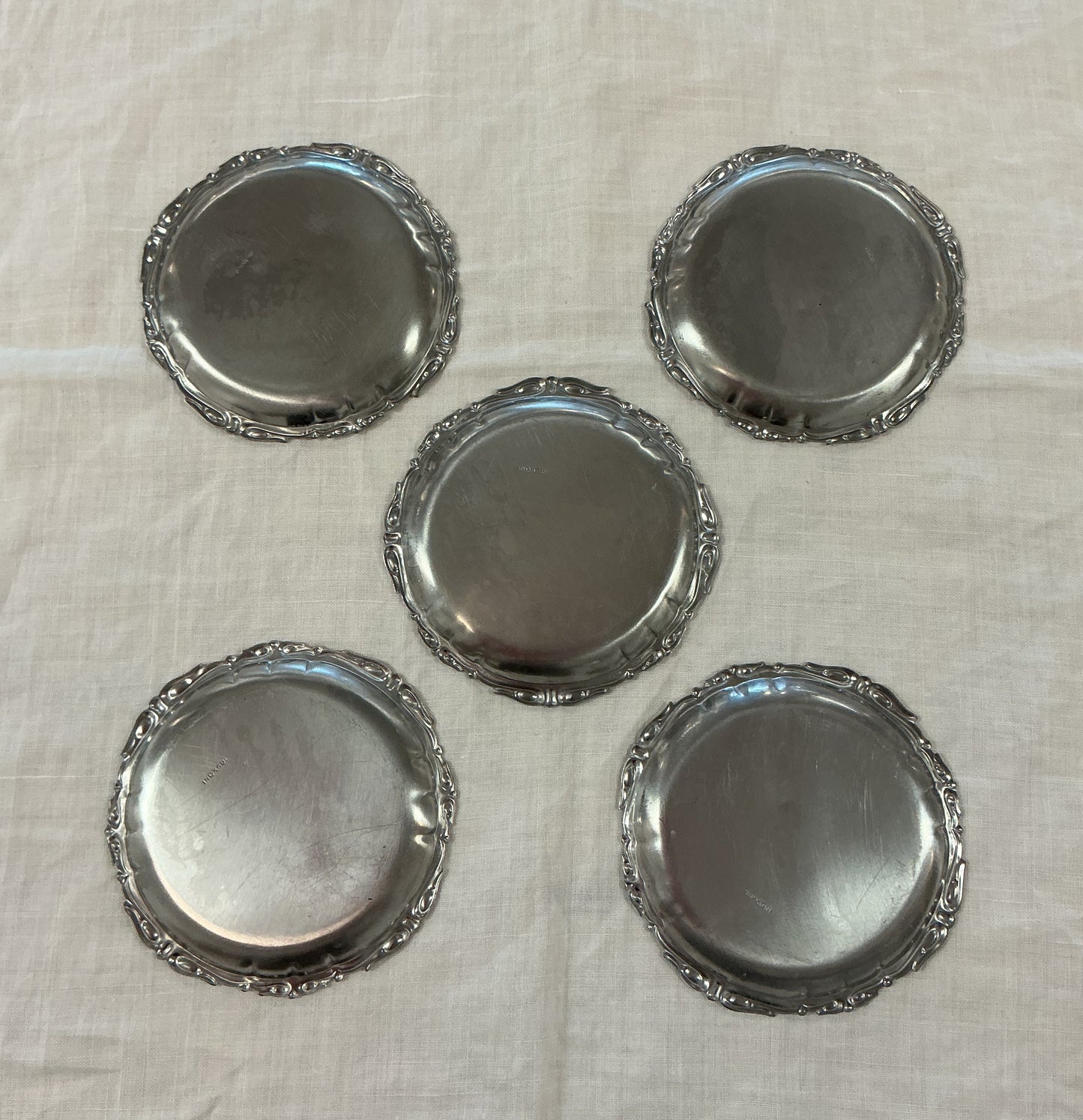 Silver Plated Coasters Set of 5