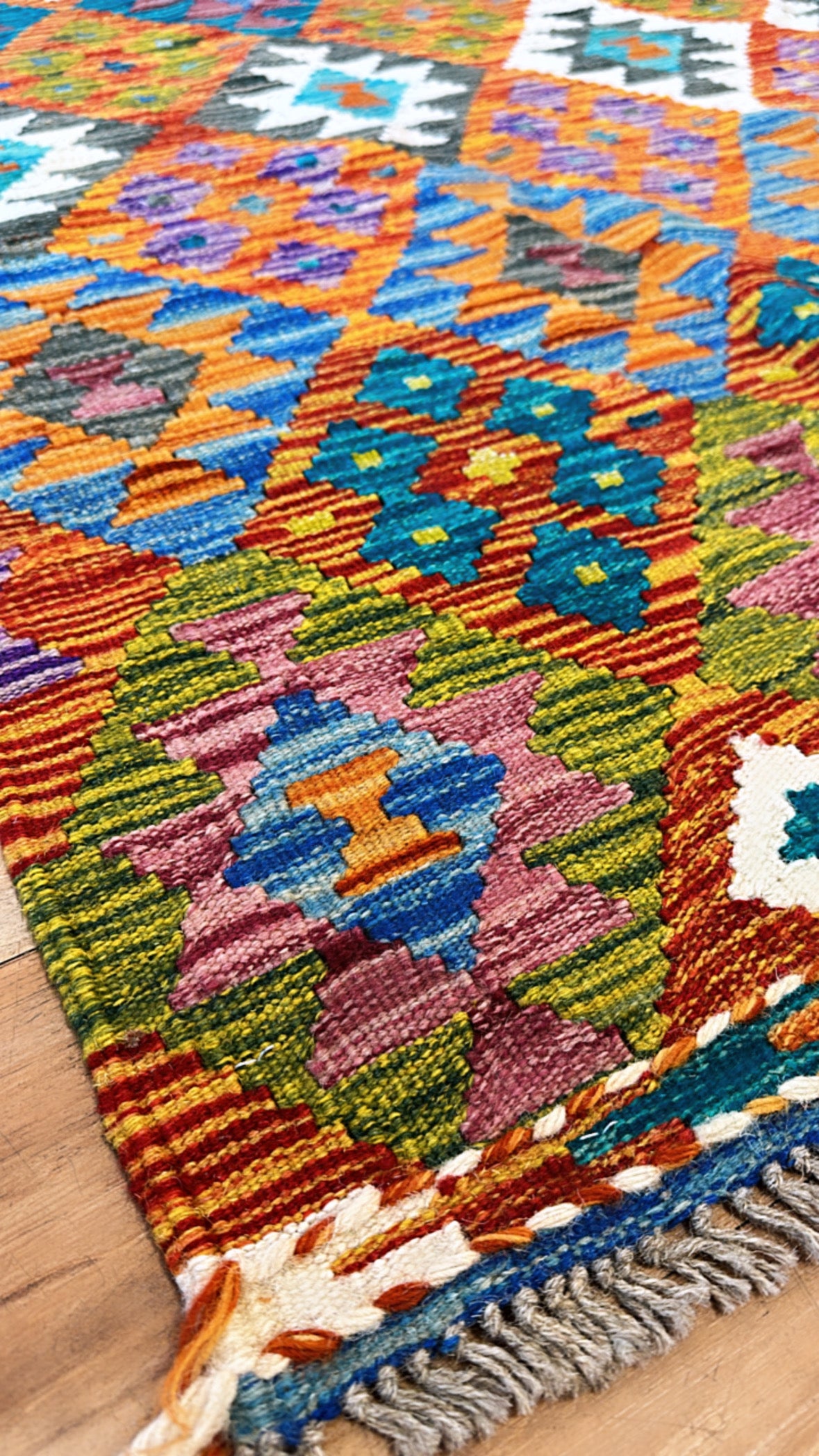NEW Afghan Colorful Wool Rug