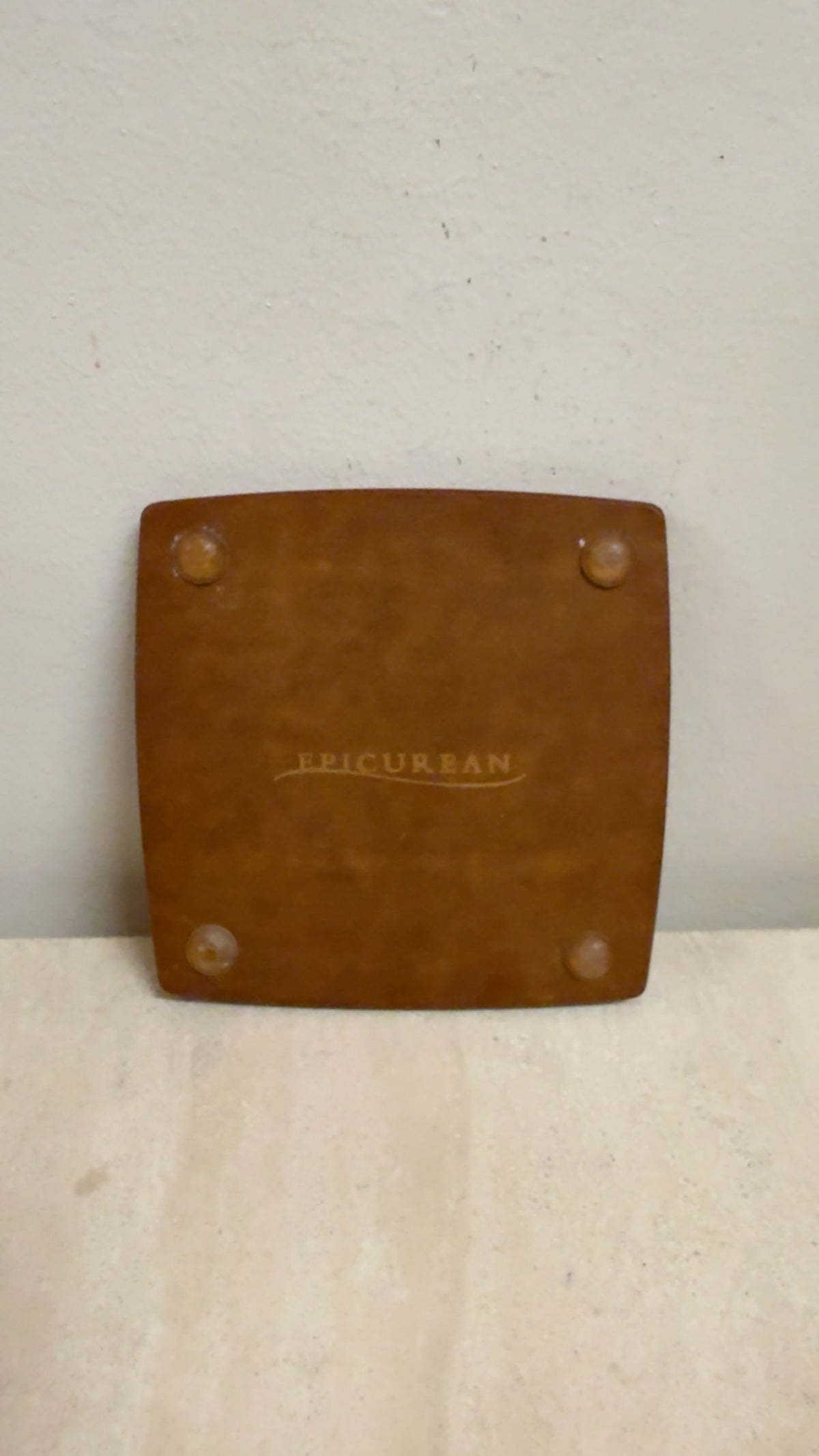 VINTAGE GEOMETRIC EPICUREAN WOOD COASTERS – SET OF 4