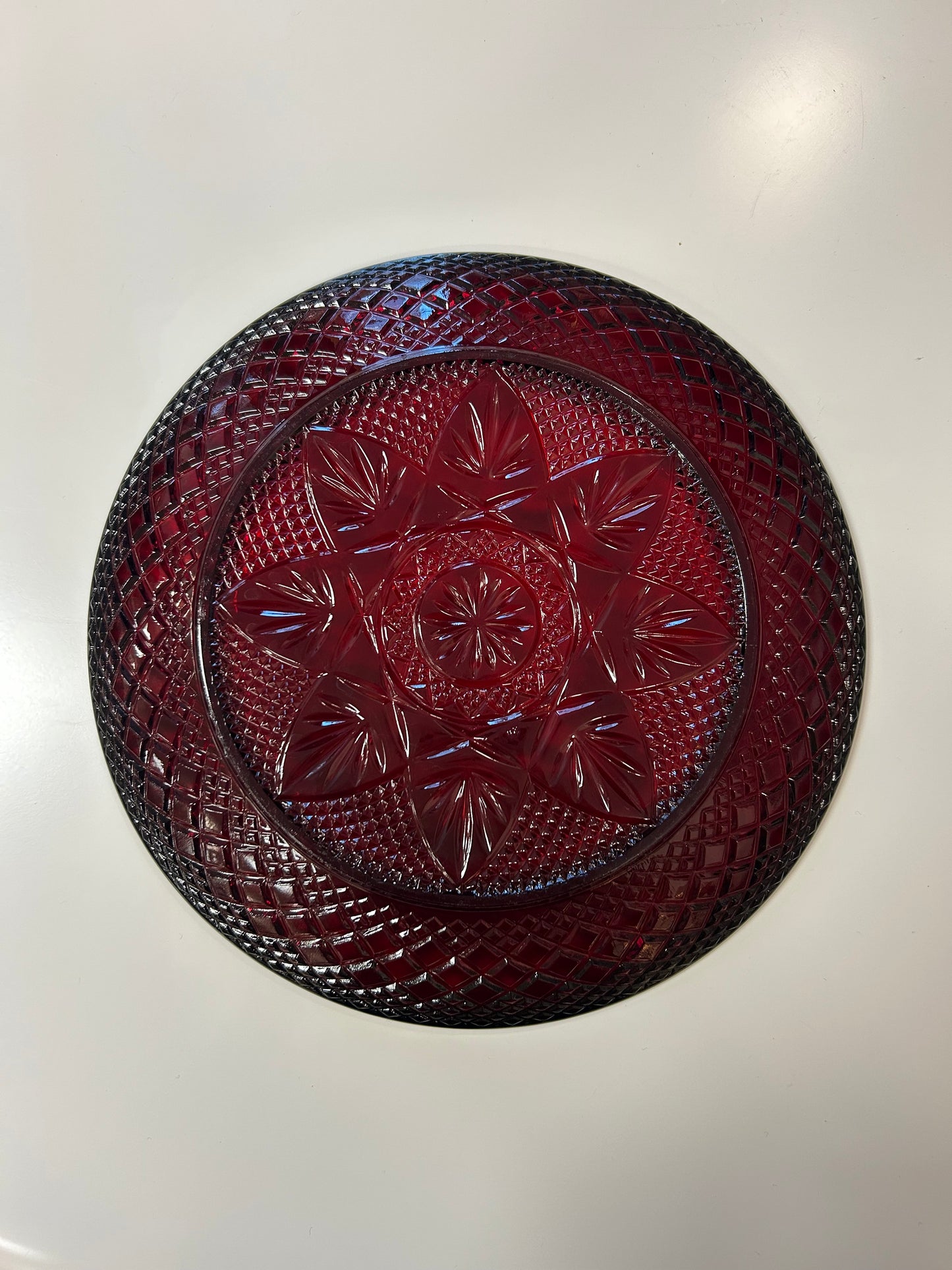 Rare Vintage Find Red Luminarc Plates
