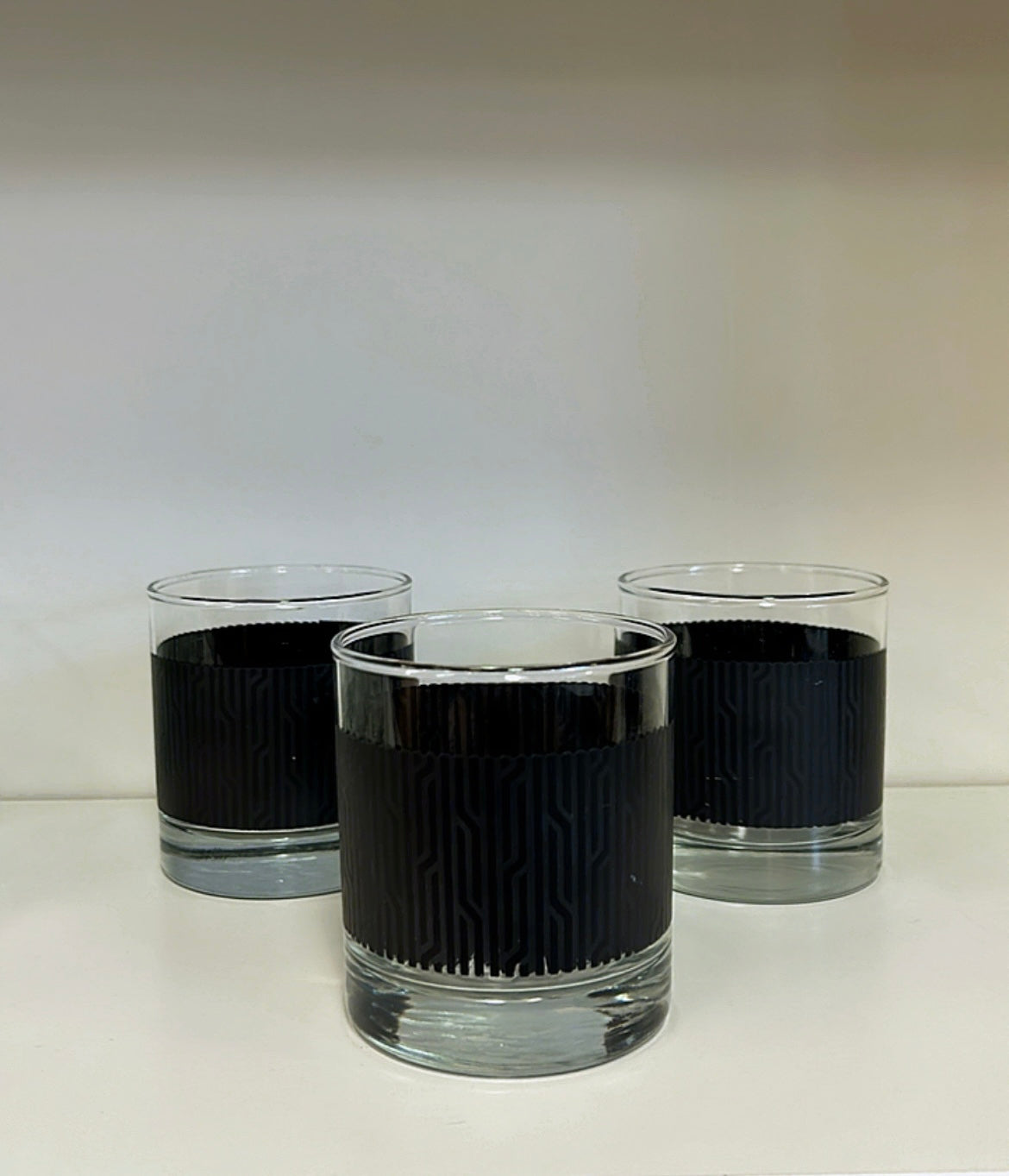 Black Banded Cocktail Tumblers