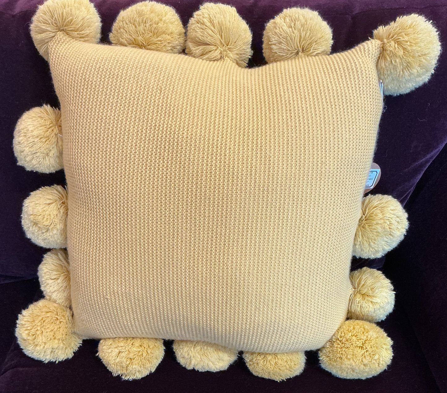 Knit Pom Pom Pillow