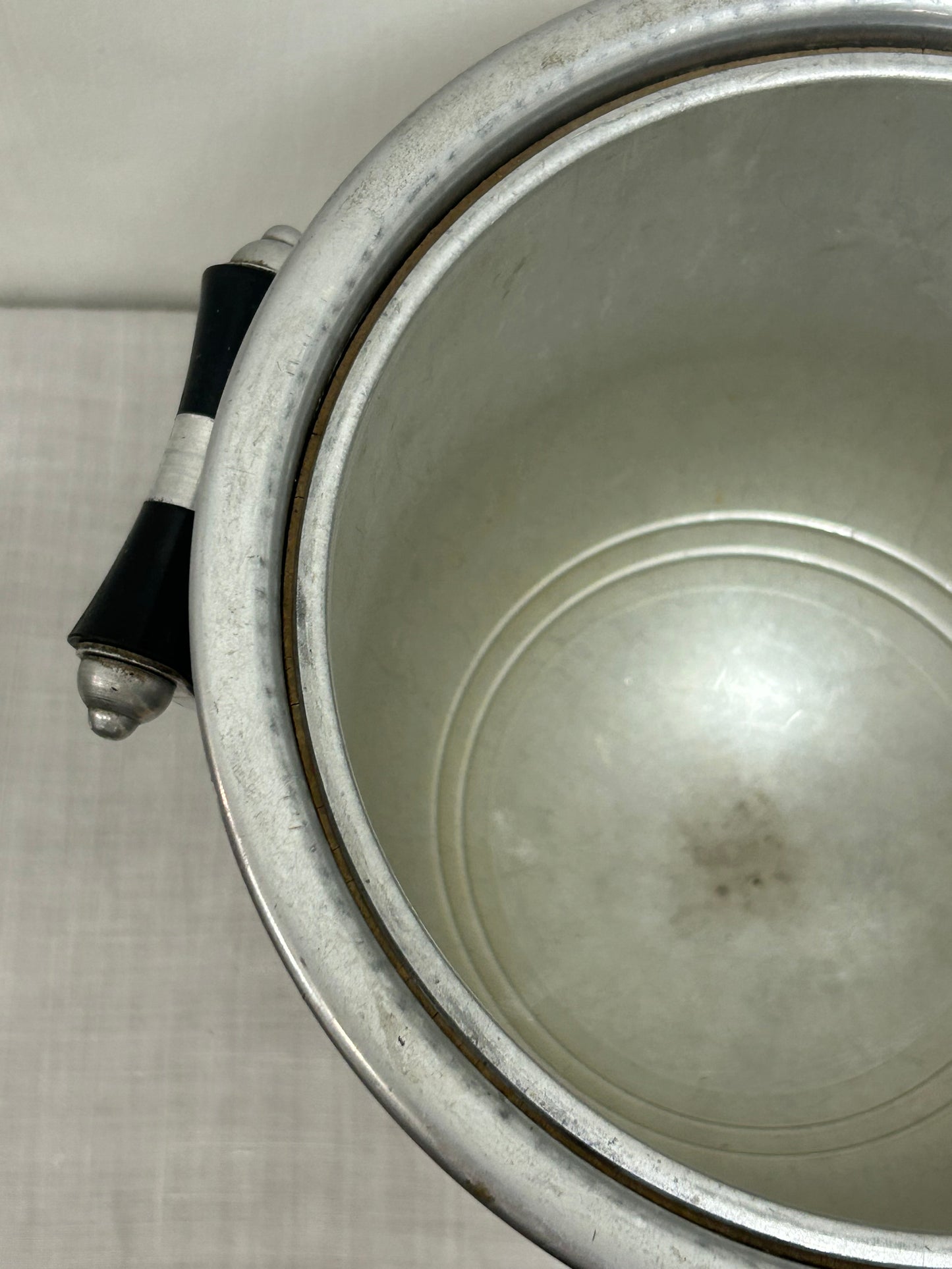 Vintage MCM Hammered Aluminum Ice Bucket