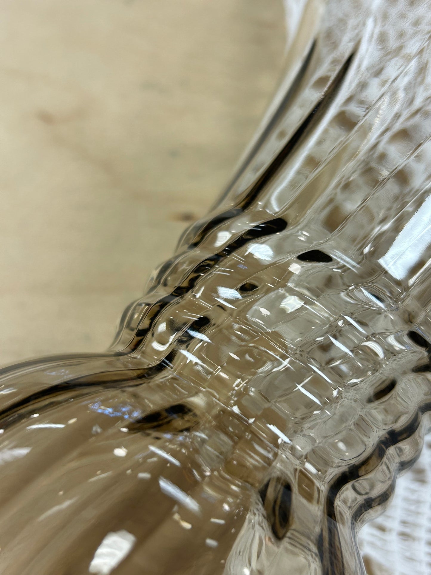 Vintage Glass Smoke Anchor Hocking Vase