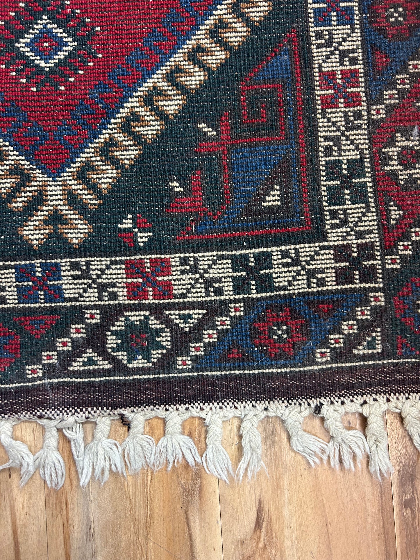Traditional Vintage Handwoven Wool Runner