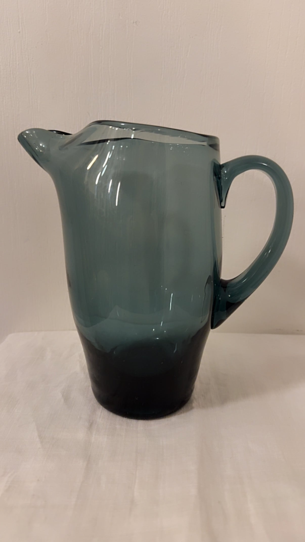 1960s Smoked Glass Pitcher