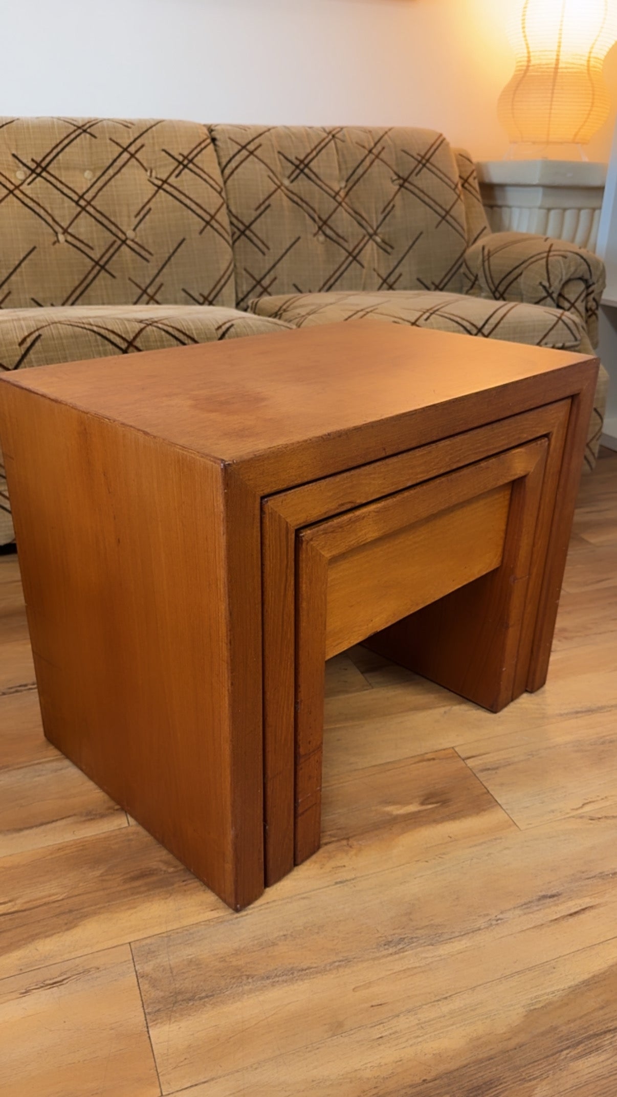 Vintage MCM Teak Nesting Tables – Set of 3 (Circa 1970s)