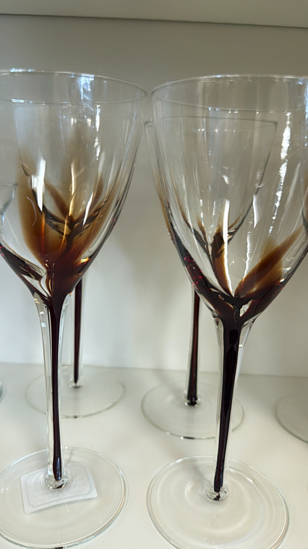 Blown Glass Wine Glasses