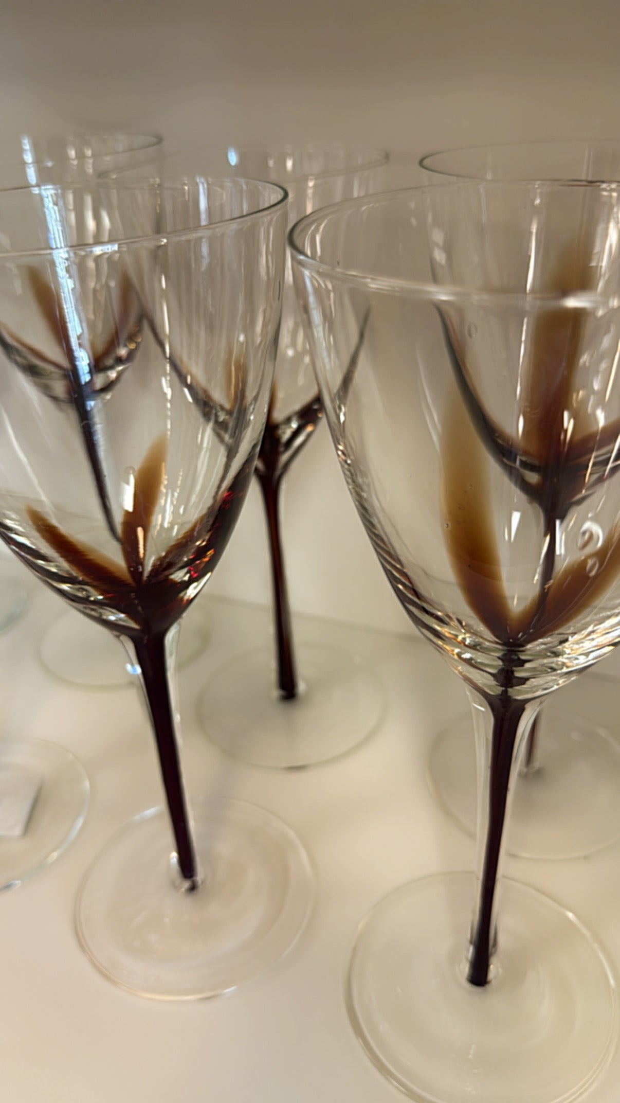 Blown Glass Wine Glasses