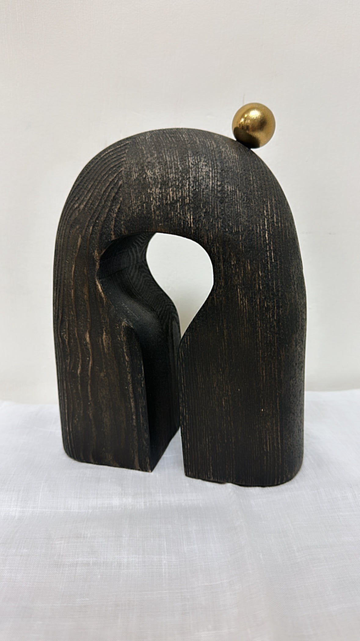 Abstract Arch Wood Sculpture