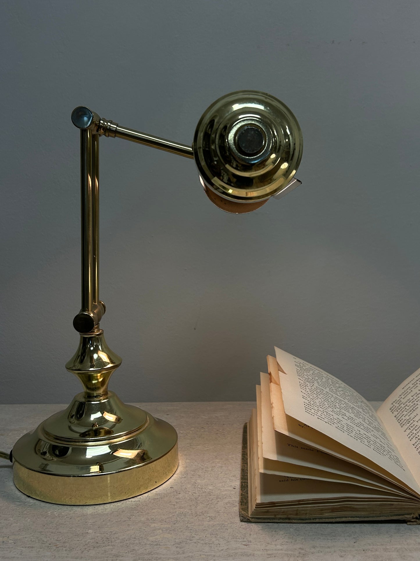 Vintage Brass Adjustable Desk Lamp