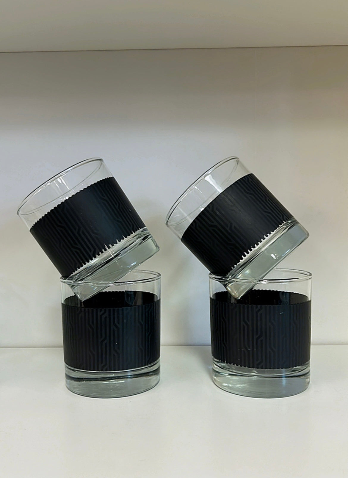 Black Banded Cocktail Tumblers