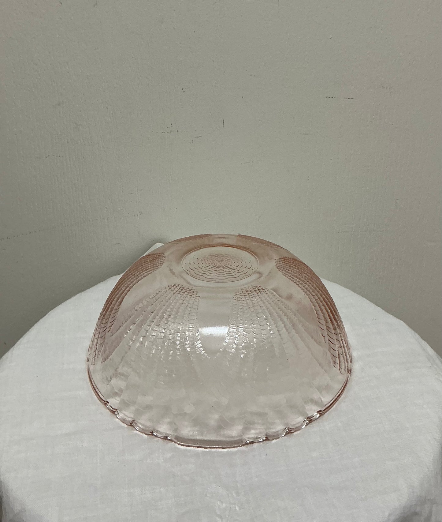 Depression-Era Pink Glass Shell Bowl