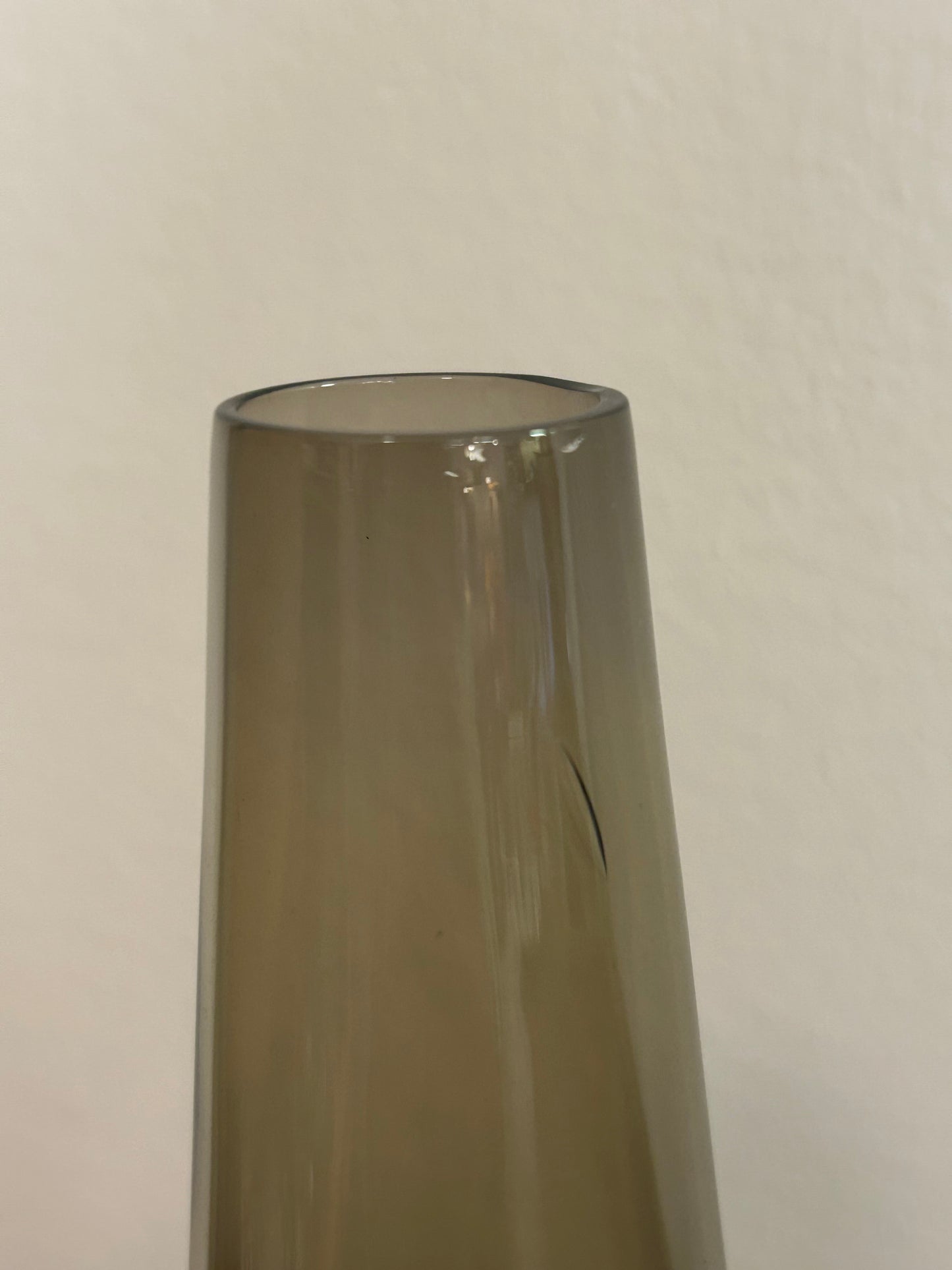 Vintage Crystal Smoke Glass Vase