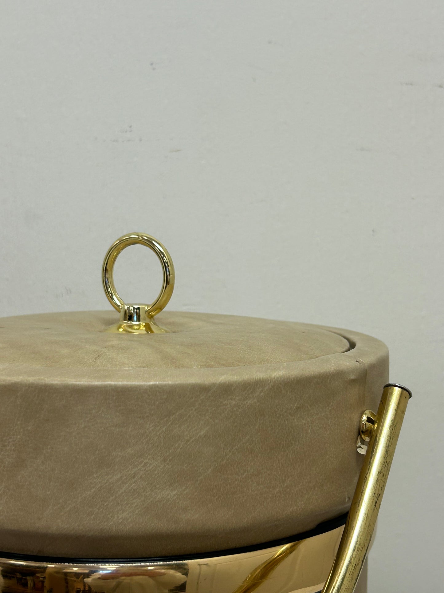 Vintage MCM Vinyl Ice Bucket Kraftware NYC