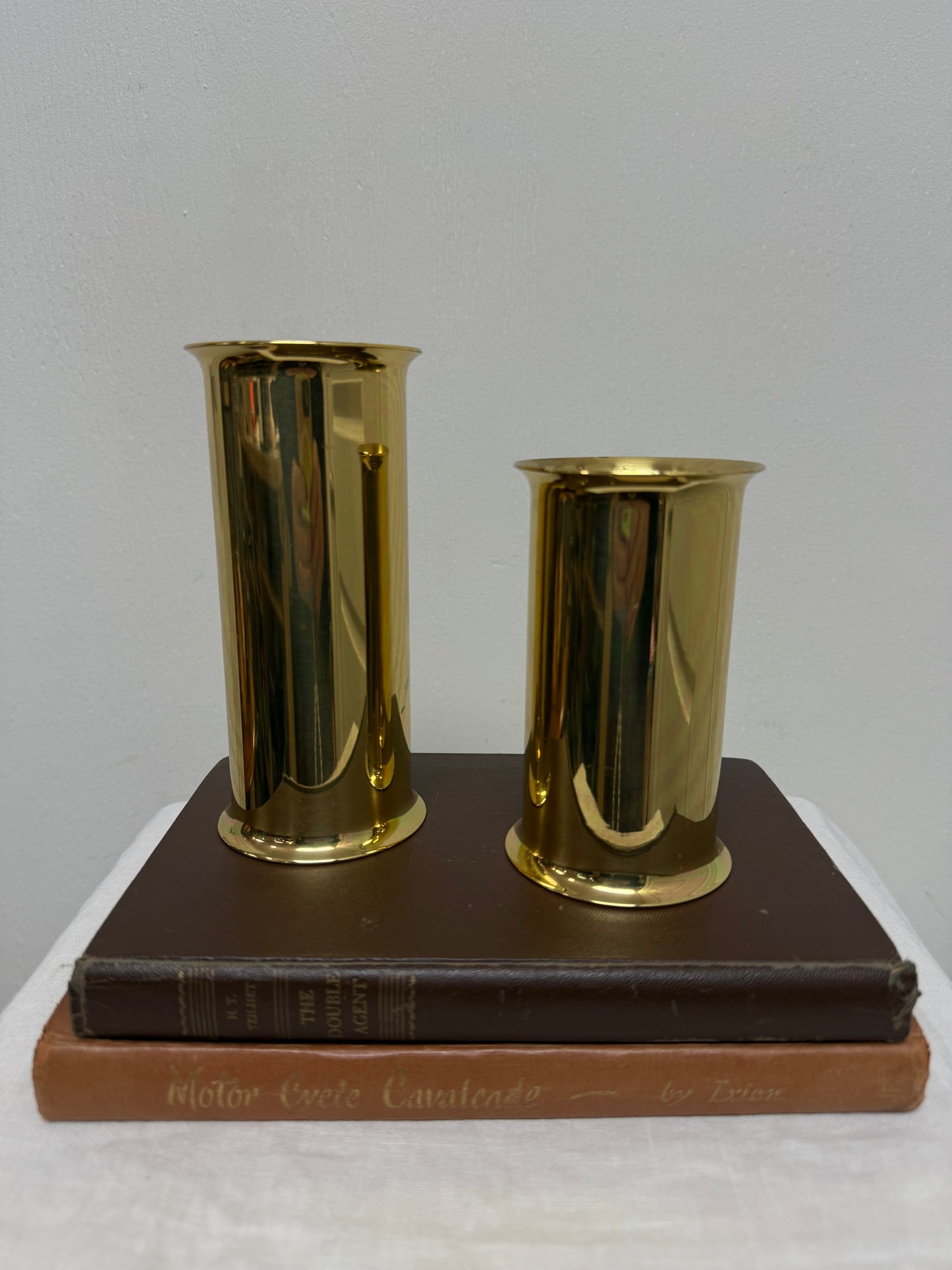 1970s “Go Products” Danish Brass Vases / Candleholders