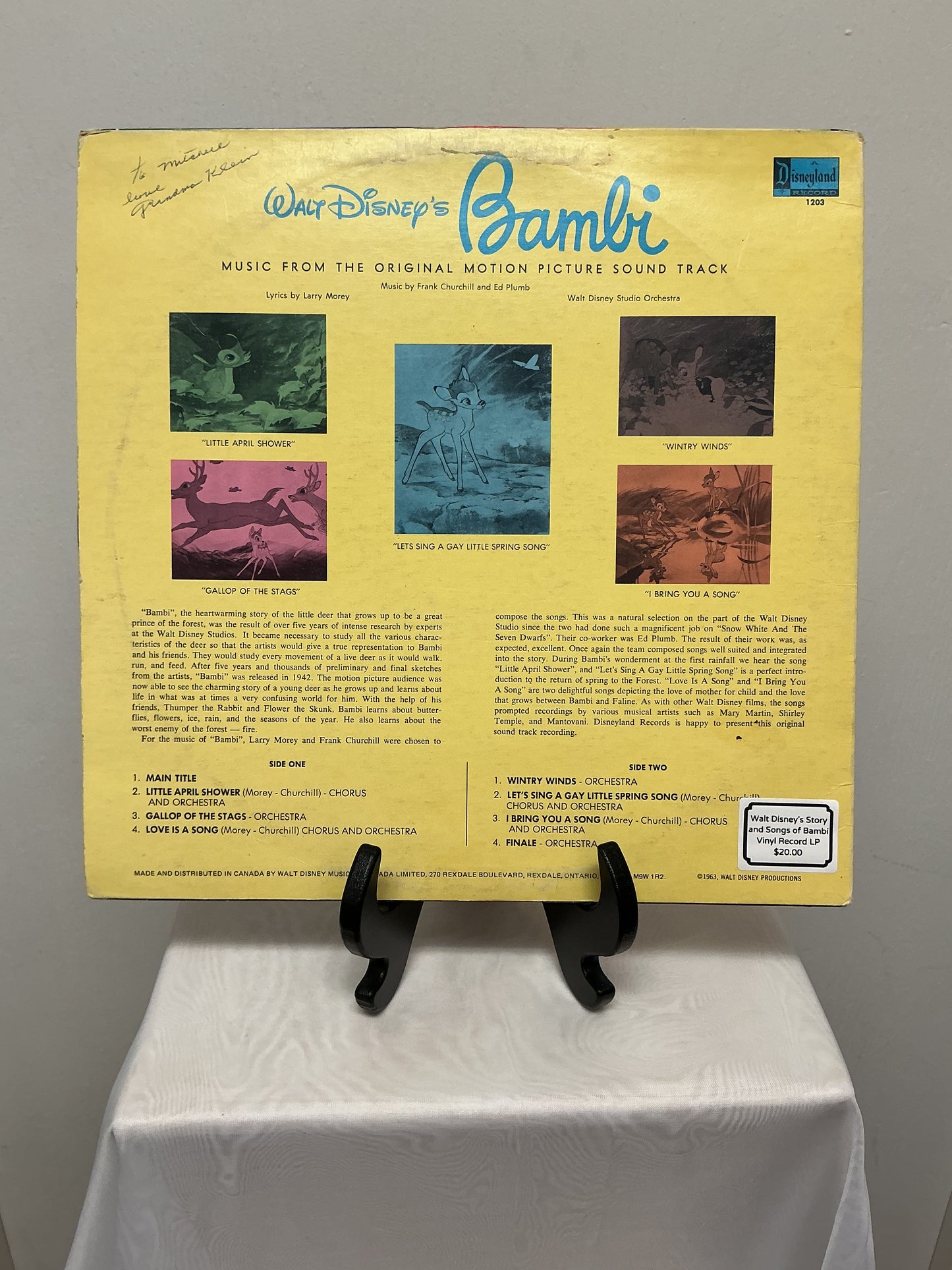 Bambi - Walt Disney’s Original Soundtrack Record