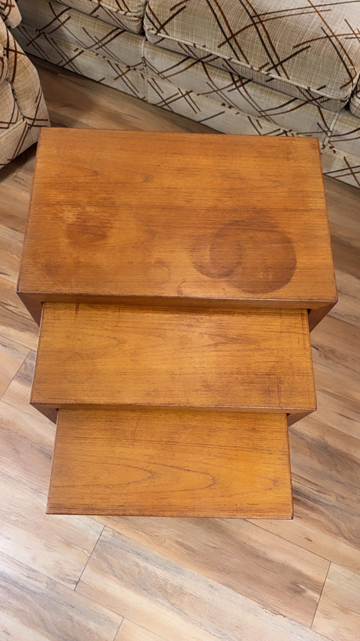 Vintage MCM Teak Nesting Tables – Set of 3 (Circa 1970s)