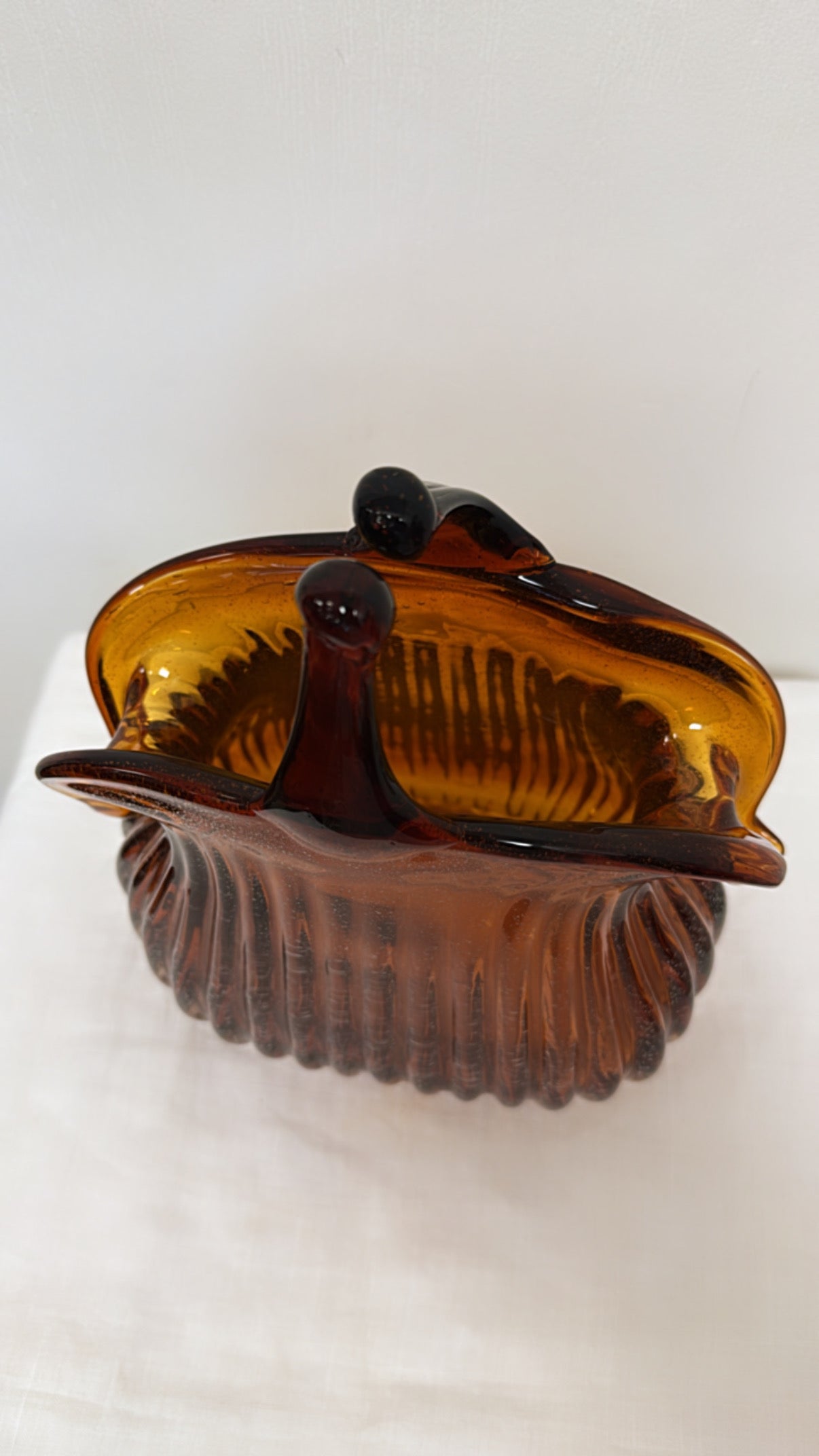Amber Art Glass Purse
