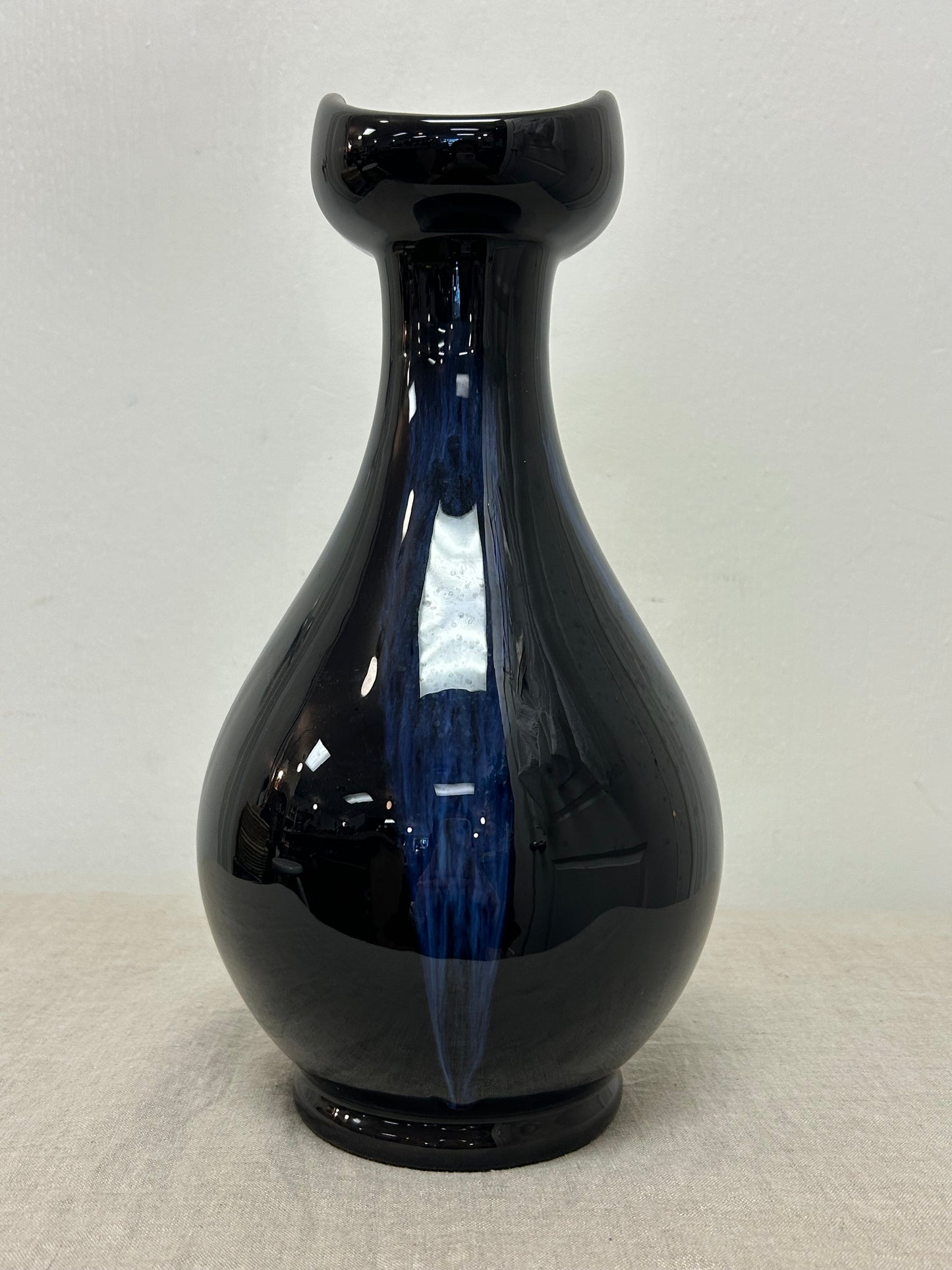 Vintage Huronia Blue Pottery Vase