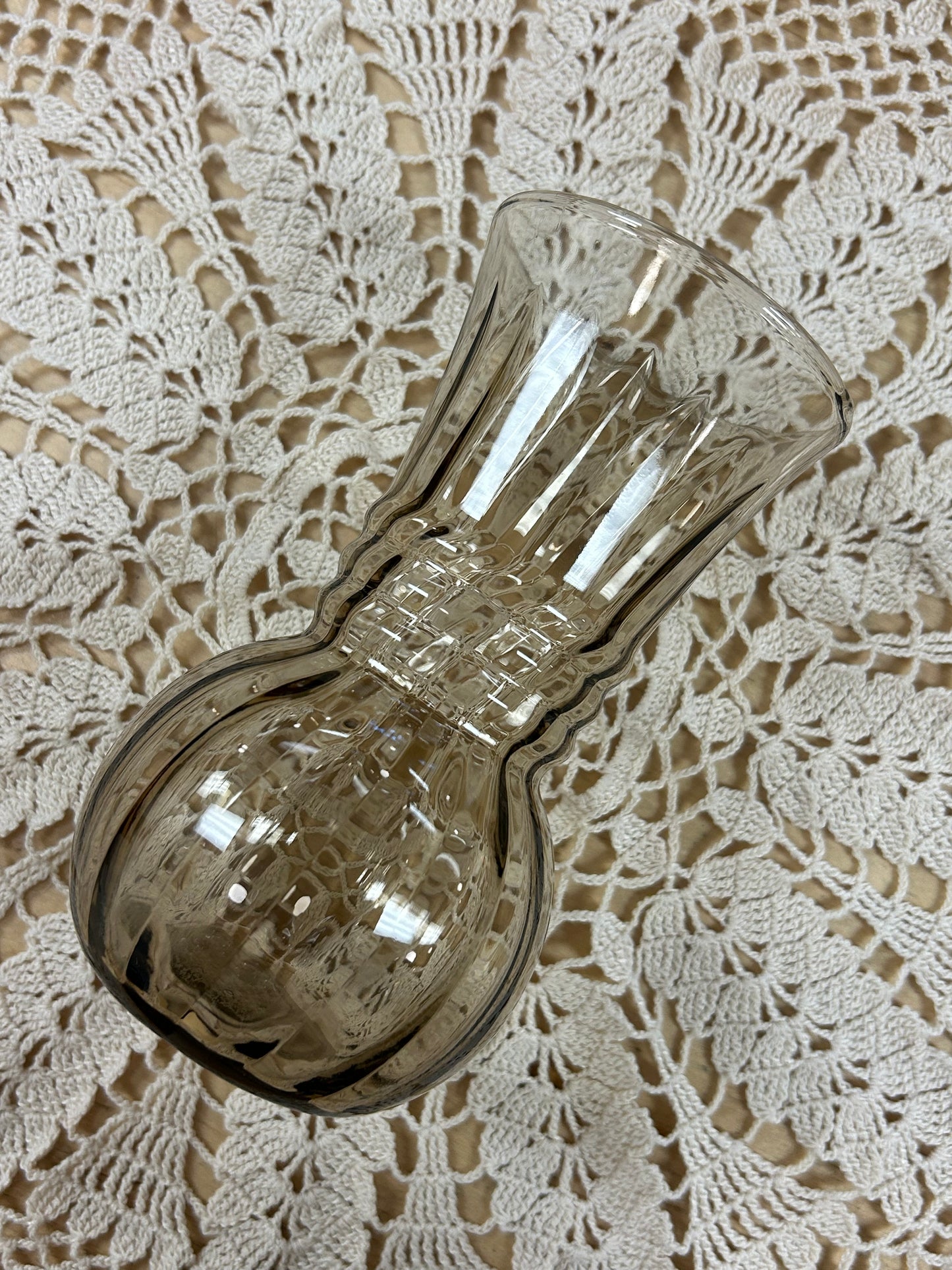 Vintage Glass Smoke Anchor Hocking Vase
