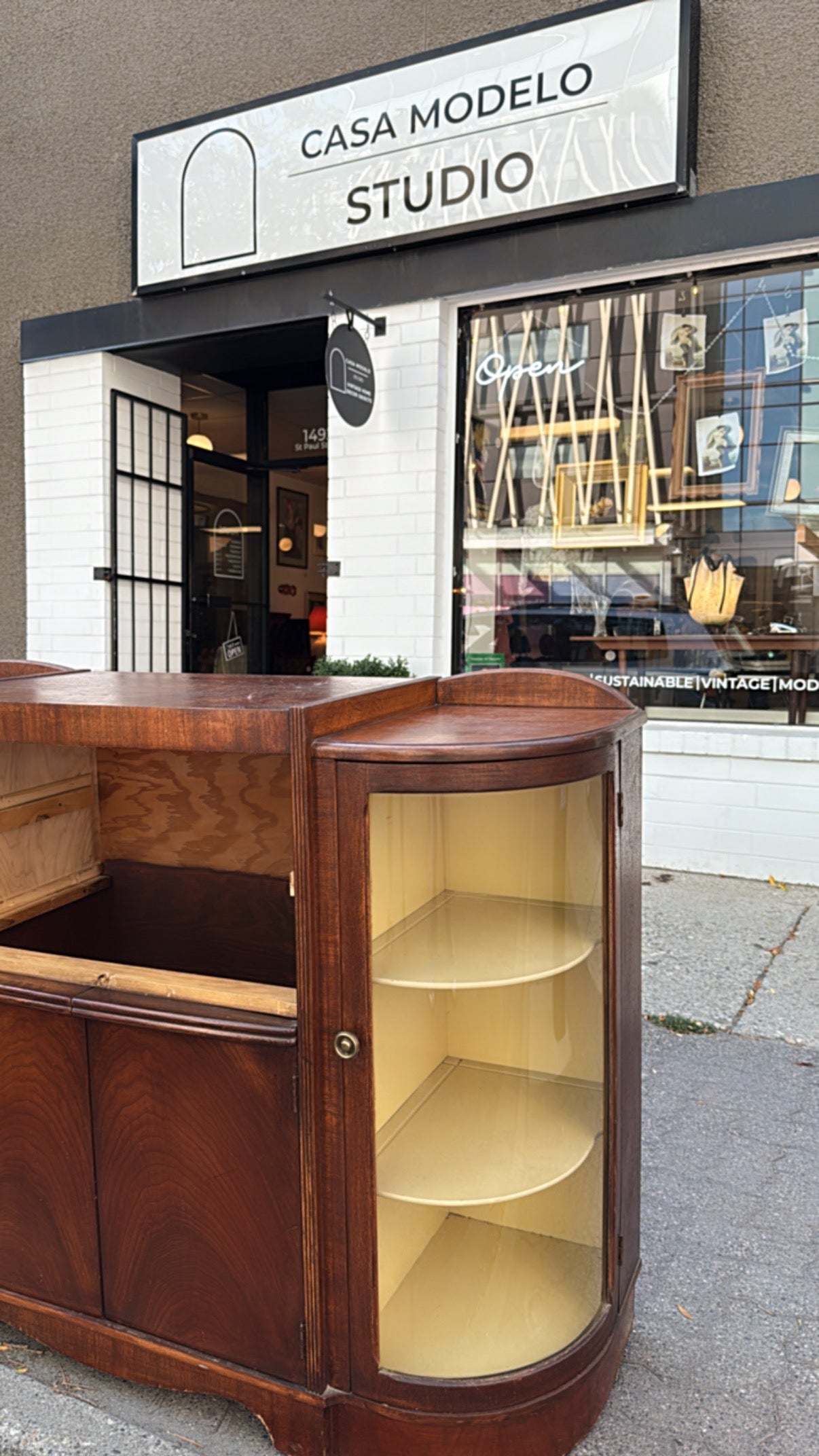 Jasper Cabinets Walnut Curio Cabinet
