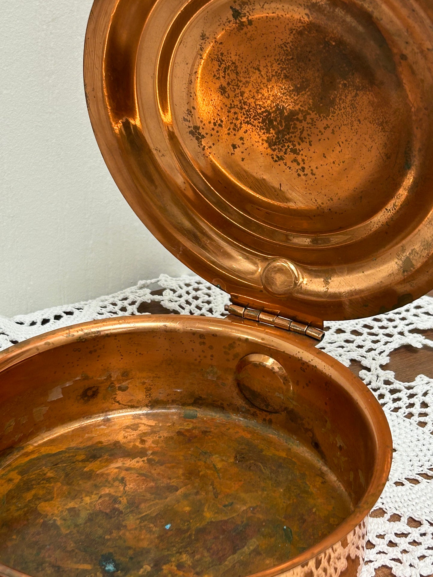 Vintage Copper Les Bonbons Silent Butler