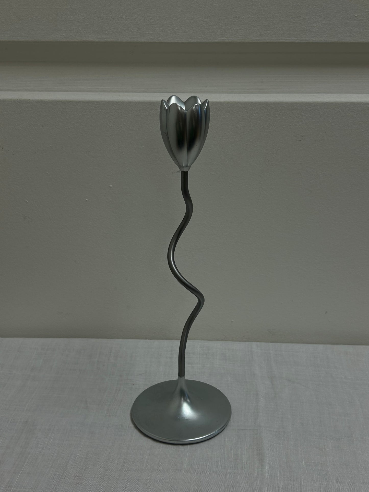 Vintage Partylite Brushed Silver Tulip Candle Holder