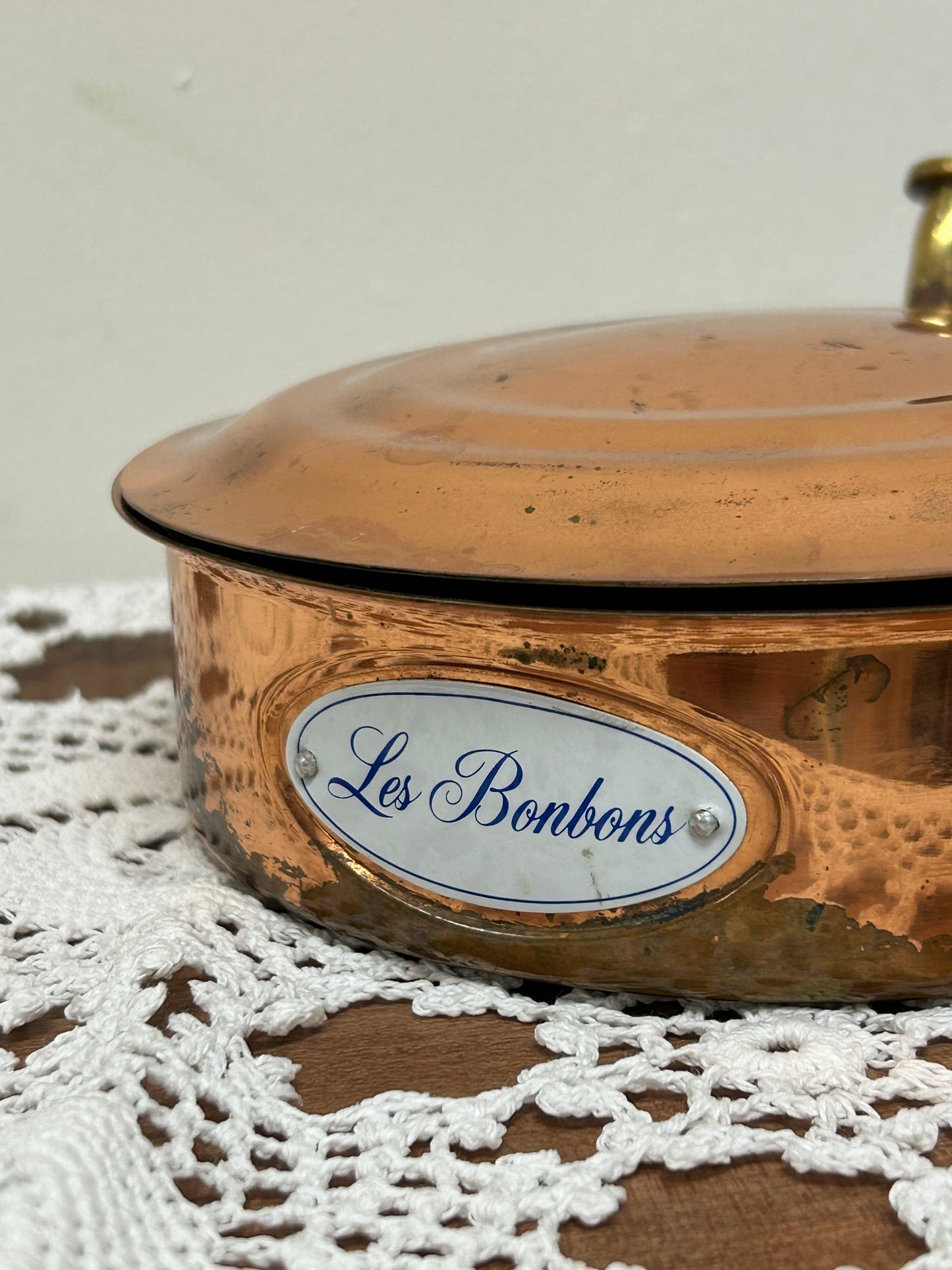 Vintage Copper Les Bonbons Silent Butler