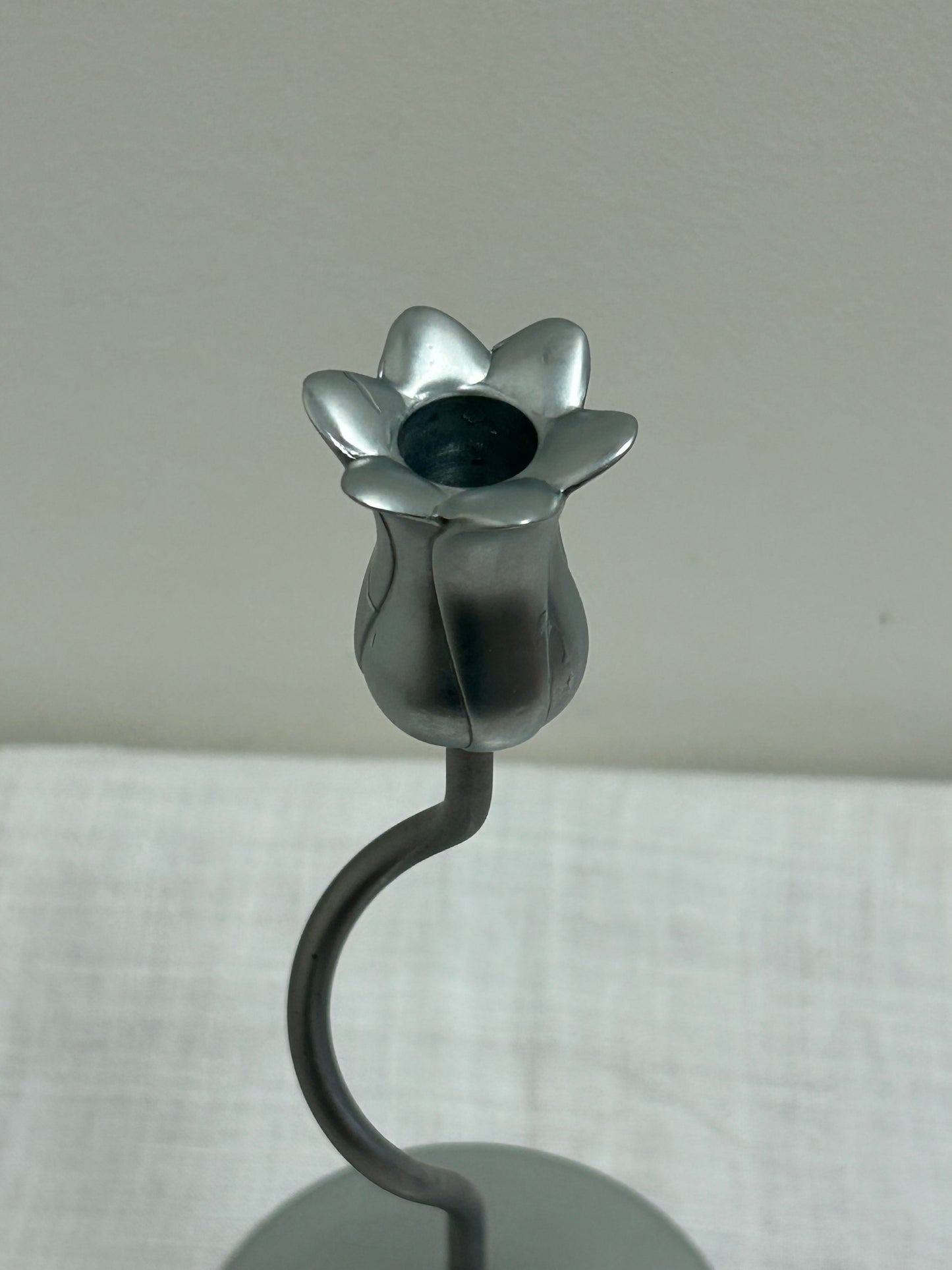 Vintage Partylite Brushed Silver Tulip Candle Holder