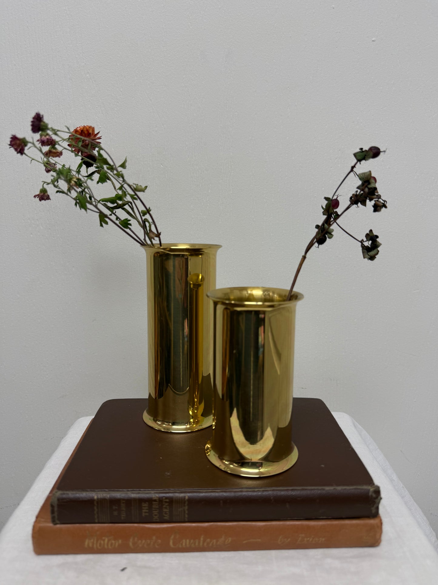 1970s “Go Products” Danish Brass Vases / Candleholders