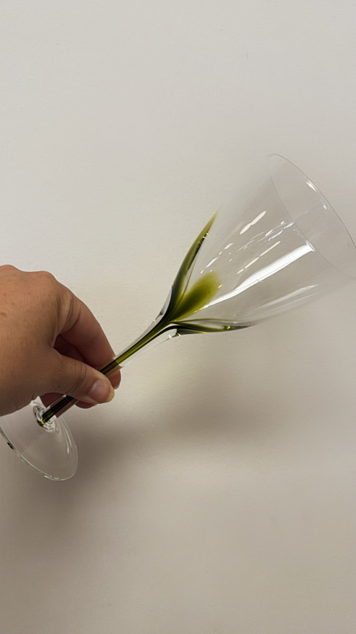 Green Stem Wine Glasses