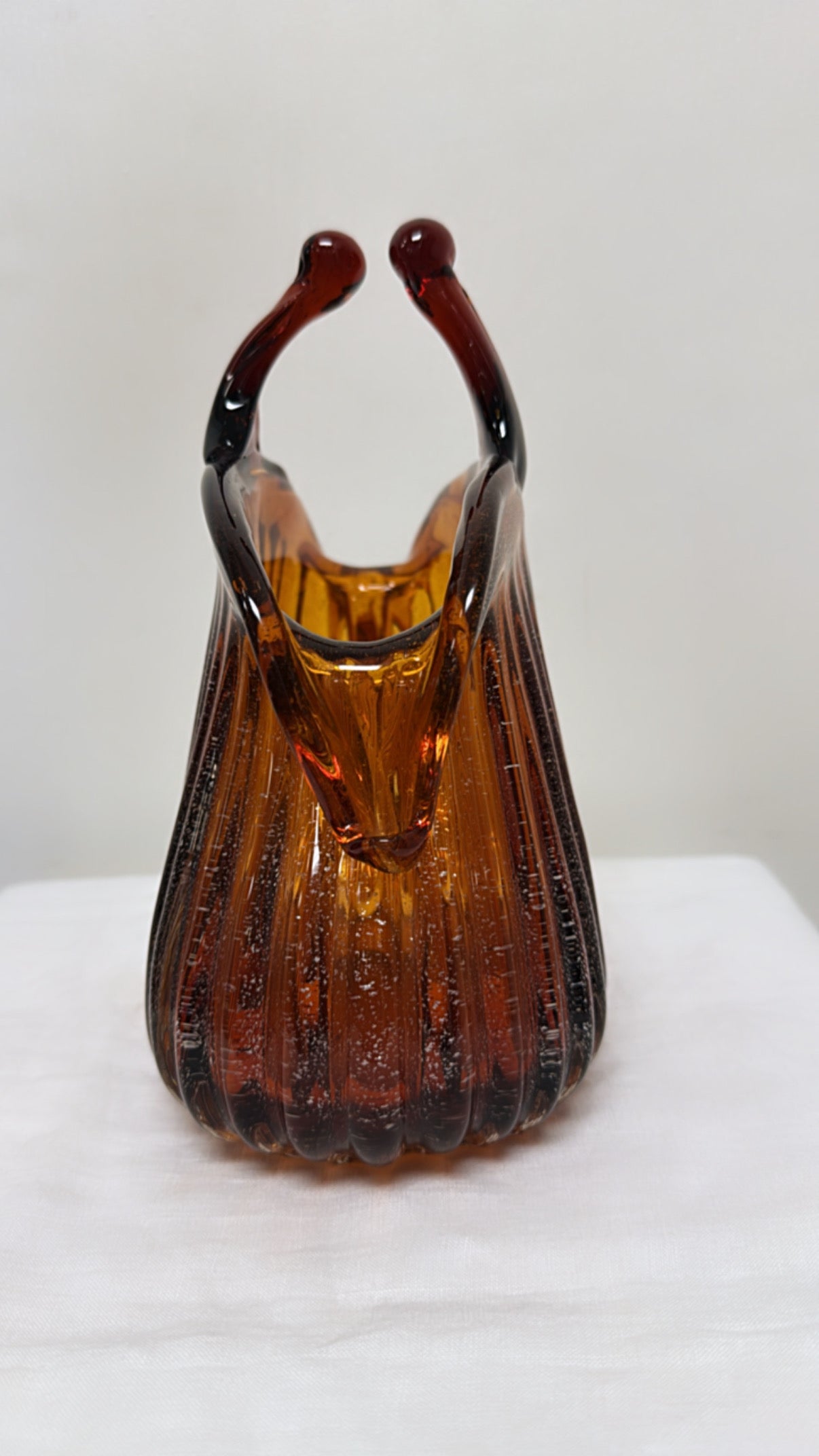 Amber Art Glass Purse