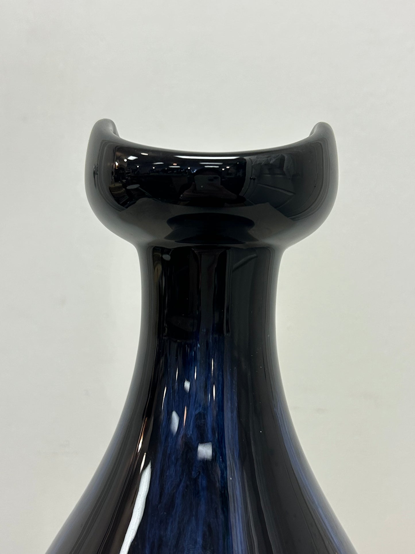 Vintage Huronia Blue Pottery Vase