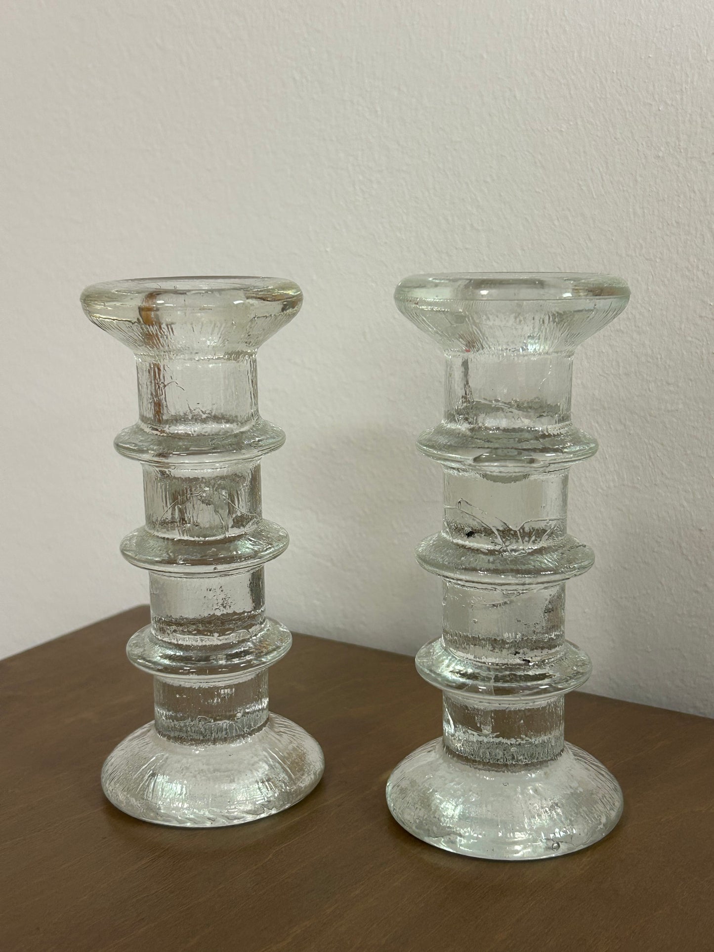 Vintage Glass Festivo Candlesticks