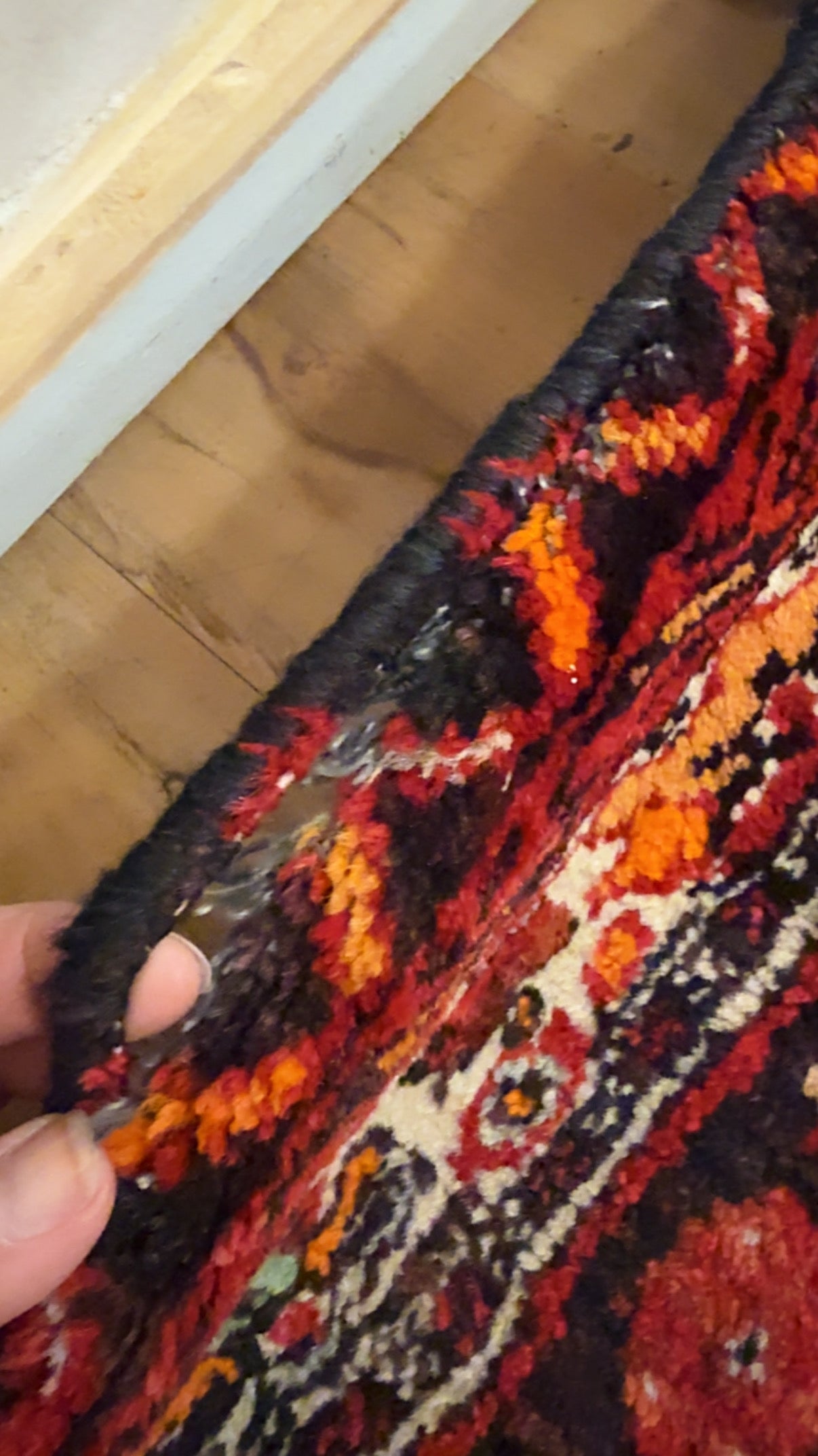 Vintage Hand-Knotted Wool Rug