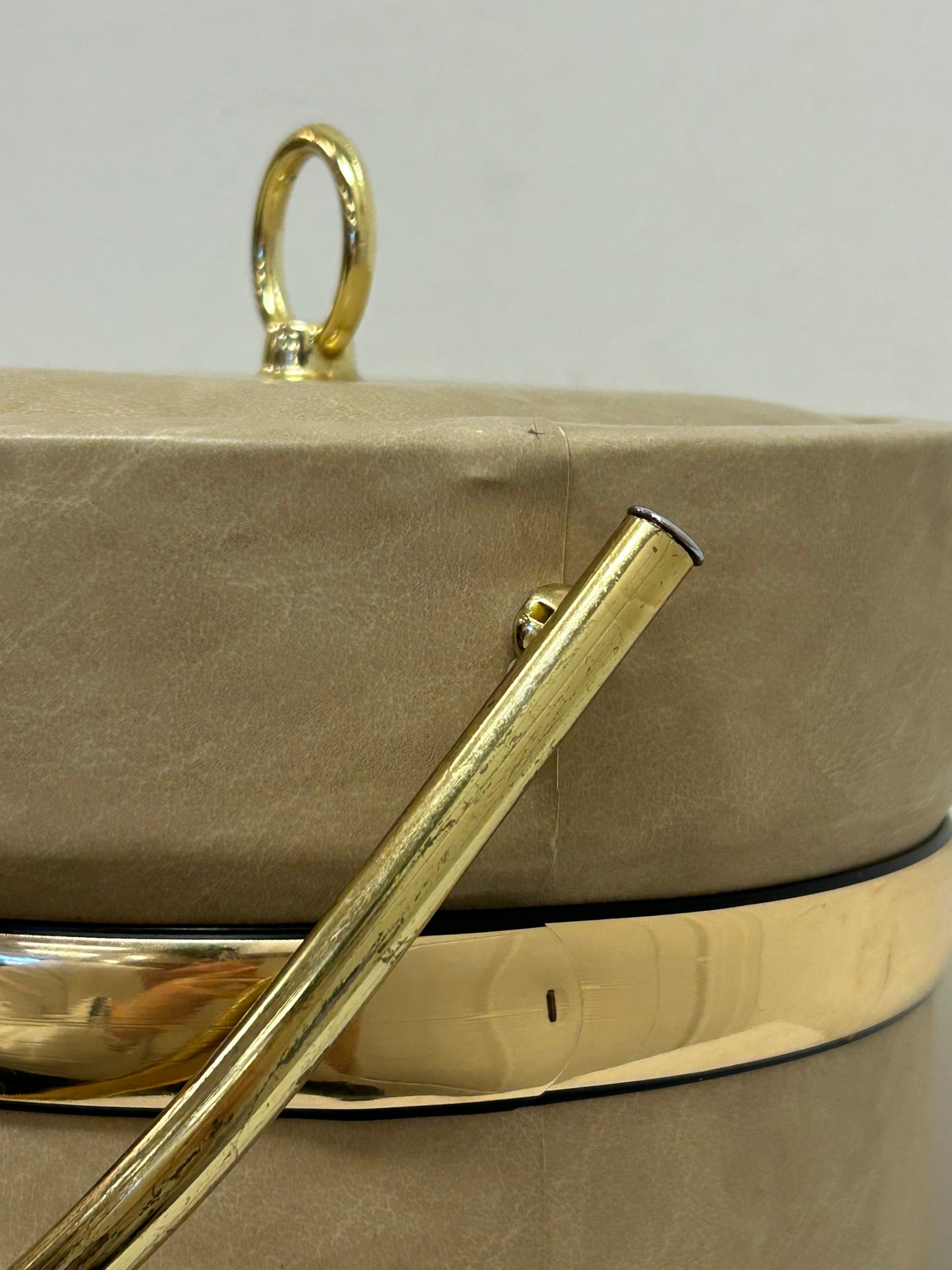 Vintage MCM Vinyl Ice Bucket Kraftware NYC