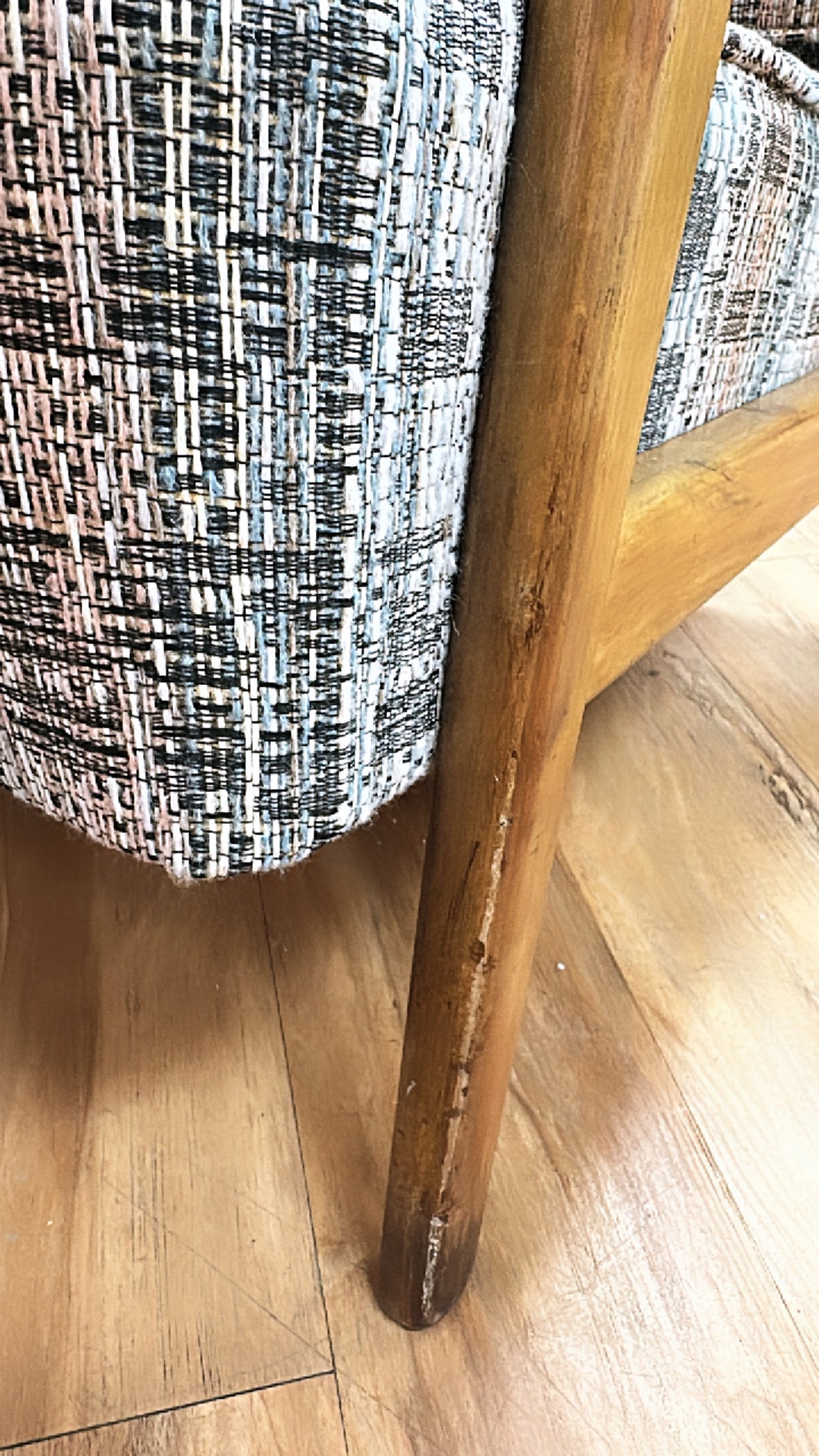 MCM Tweed Teak Chairs