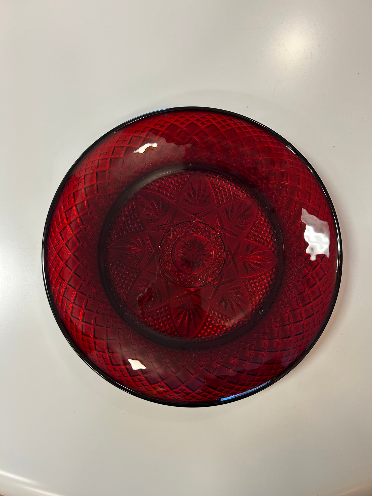 Rare Vintage Find Red Luminarc Plates