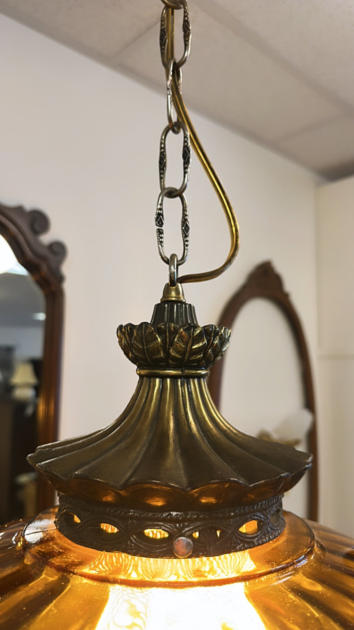 Hollywood Regency Swag Lamp