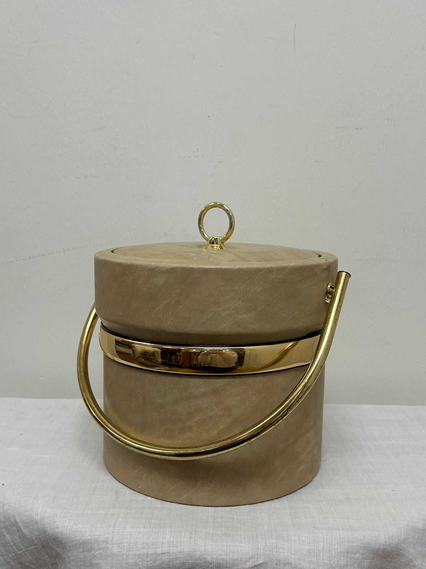 Vintage MCM Vinyl Ice Bucket Kraftware NYC