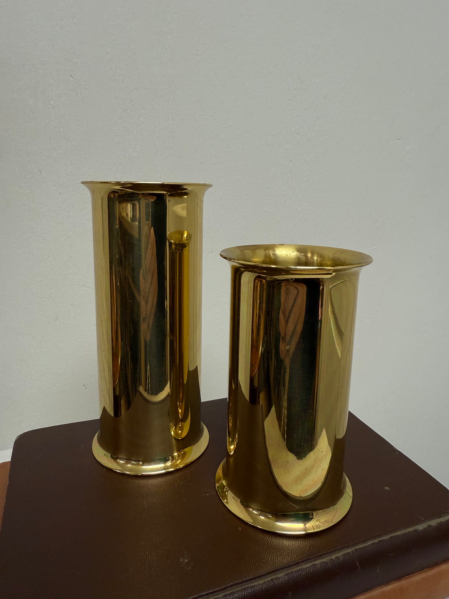1970s “Go Products” Danish Brass Vases / Candleholders