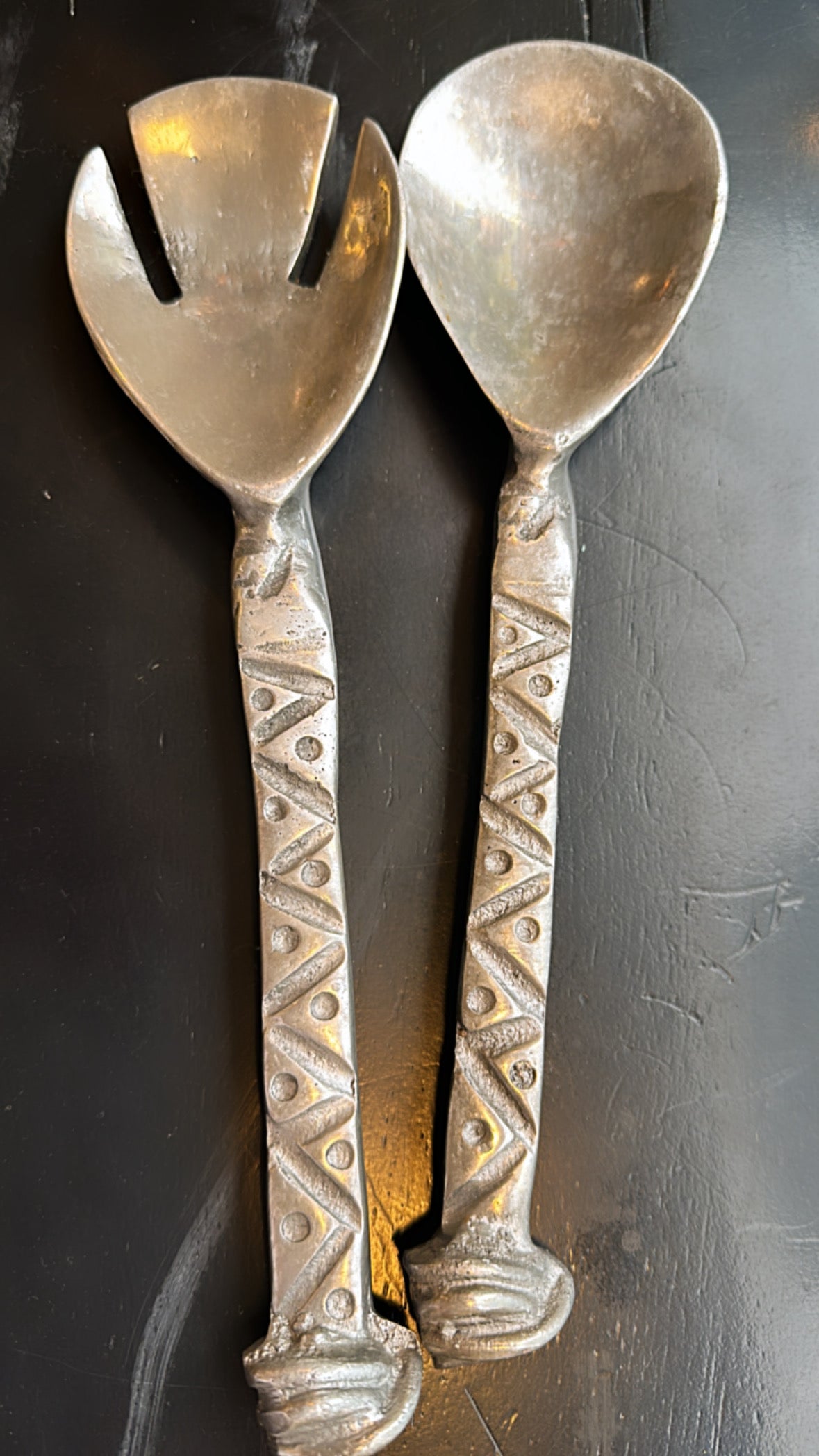 Artisanal Metal Salad Tongs